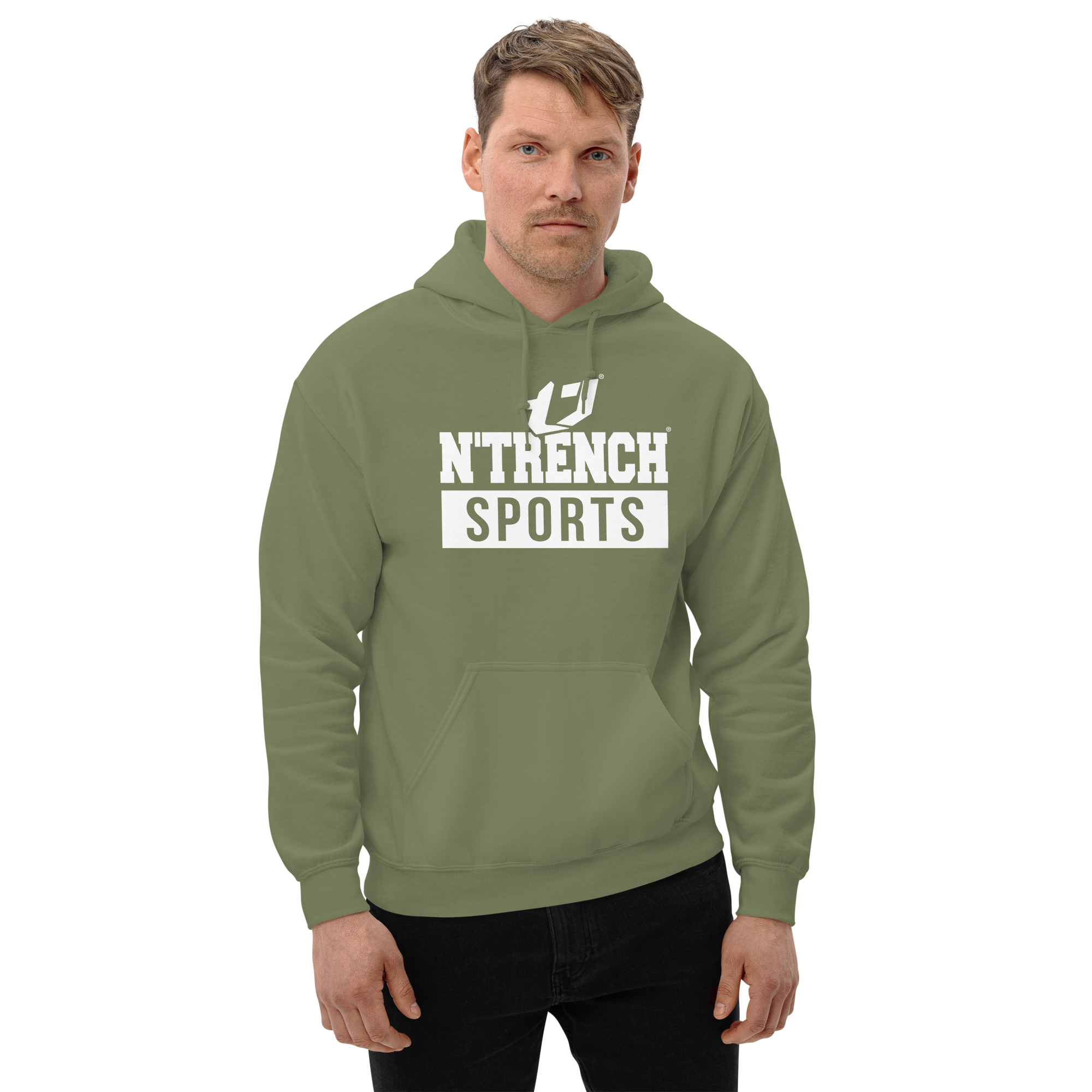 N'Trench Apparel White Font Men/Guys Hoodie
