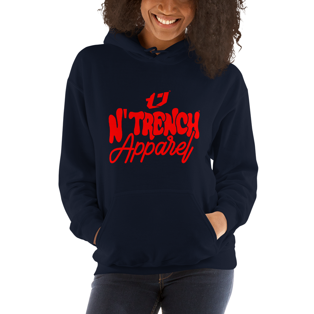 N'Trench Apparel Red Font Women/Ladies Hoodie