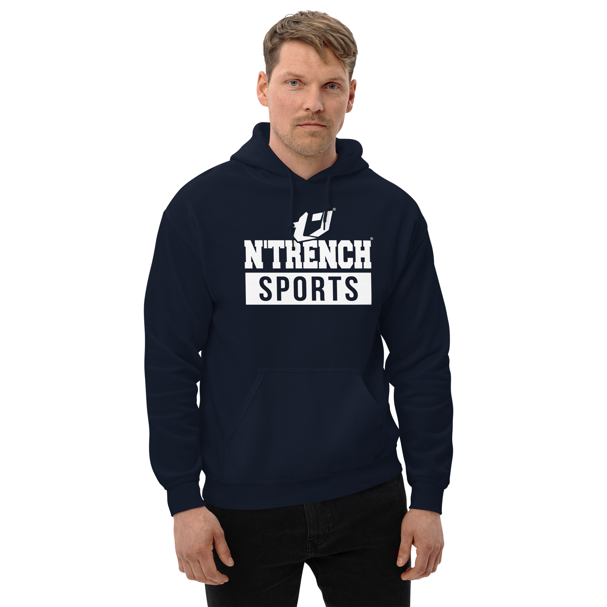 N'Trench Apparel White Font Men/Guys Hoodie