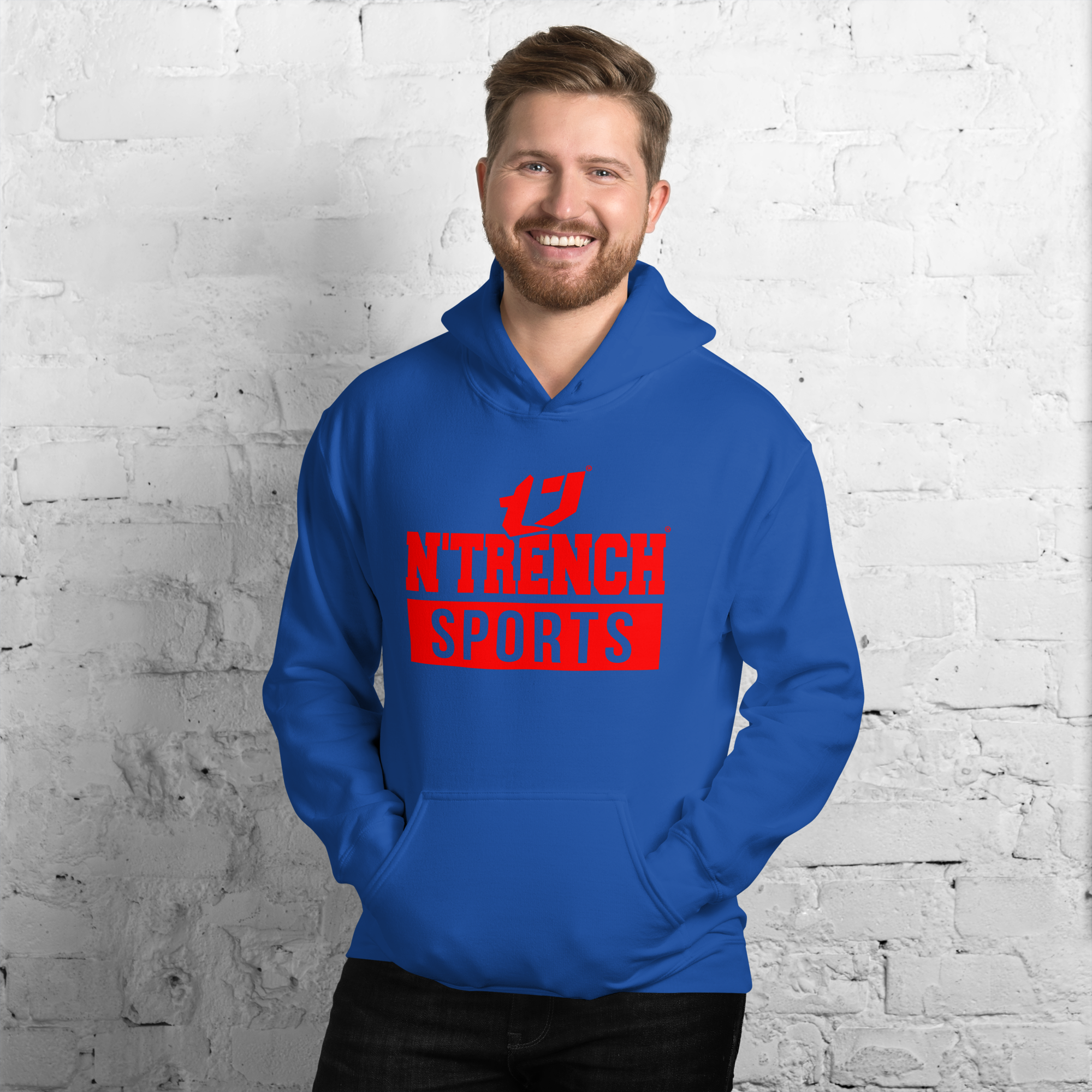 N'Trench Apparel (Red Font) Men/Guys Hoodie