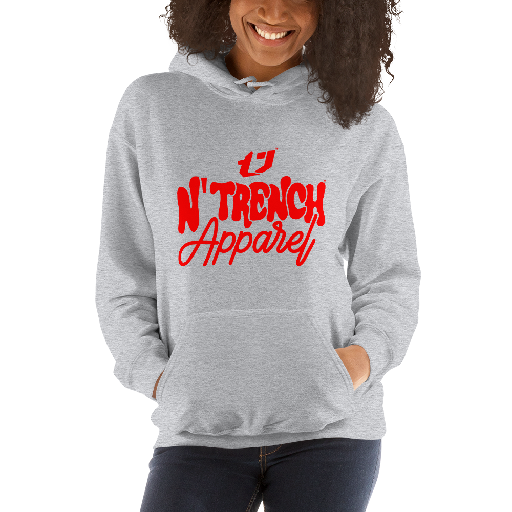 N'Trench Apparel Red Font Women/Ladies Hoodie