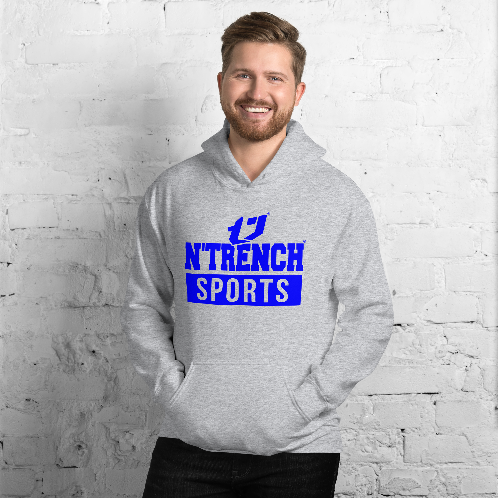 N'Trench Apparel (Blue Font) Men/Guys Hoodie