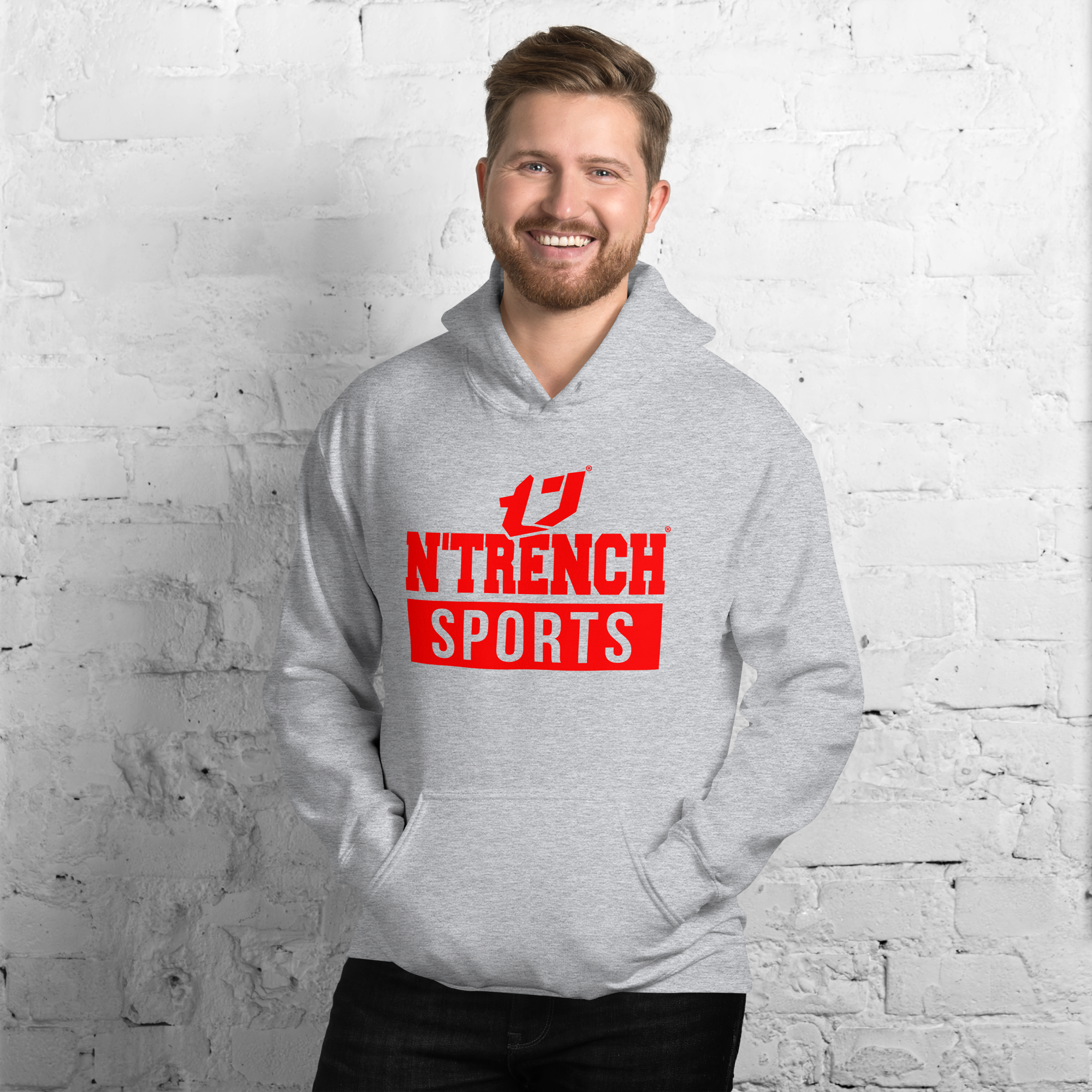 N'Trench Apparel (Red Font) Men/Guys Hoodie