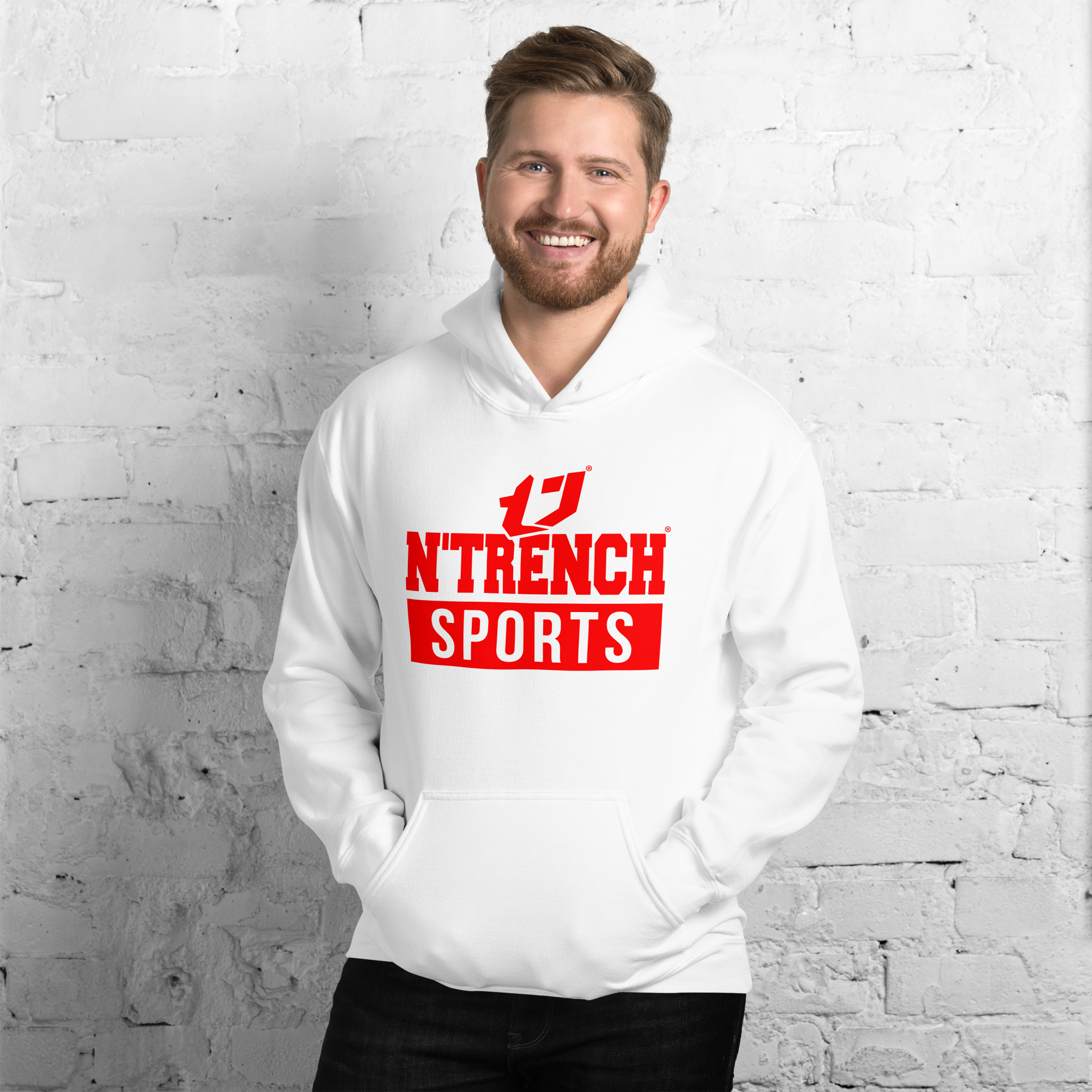 N'Trench Apparel (Red Font) Men/Guys Hoodie