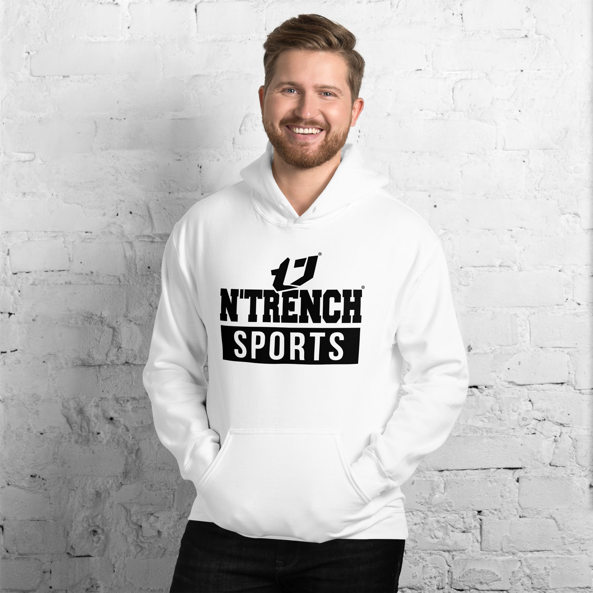 N'Trench Apparel (Black Font) Men/Guys Hoodie