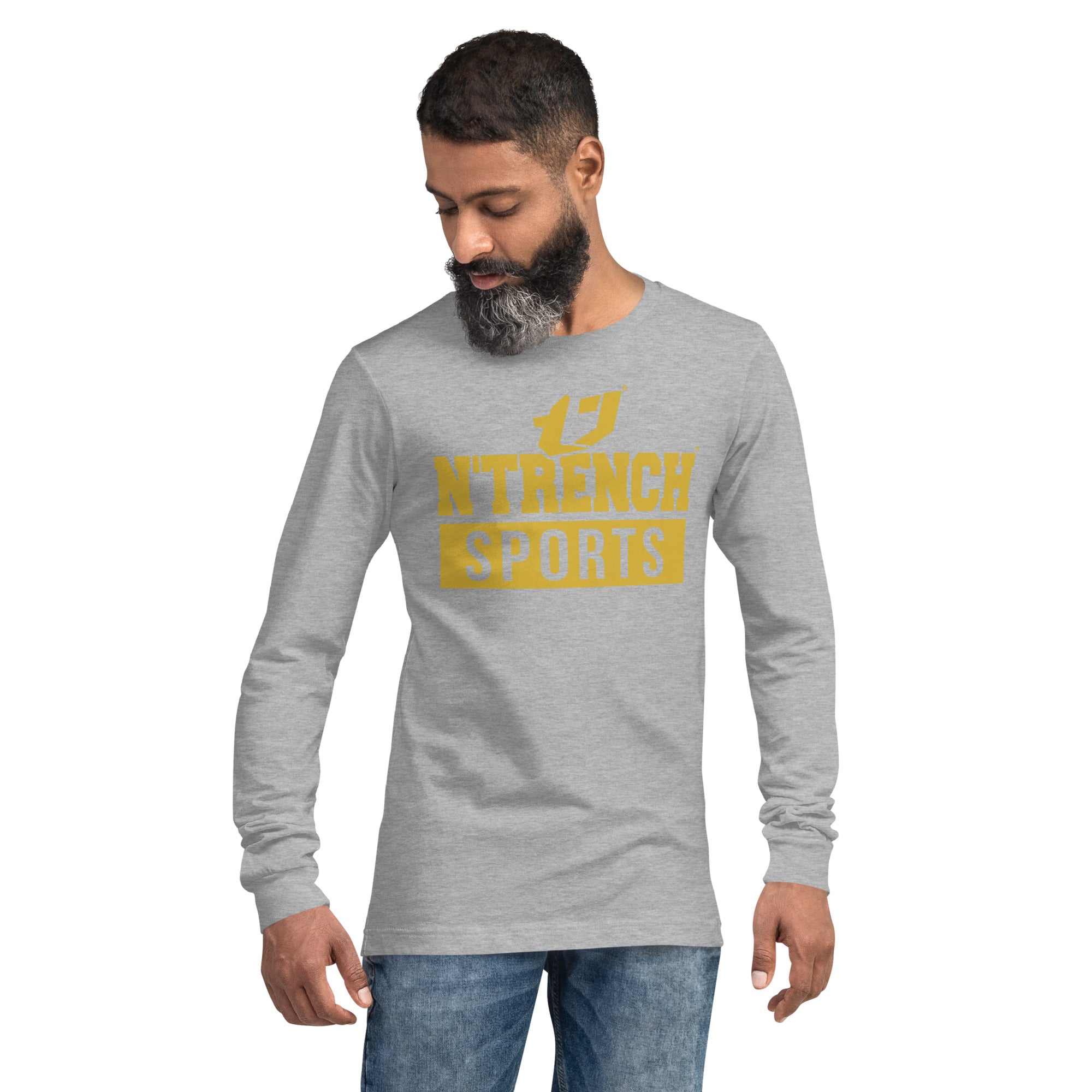 N'Trench Gold Logo and Lettering Unisex Long Sleeve Tee