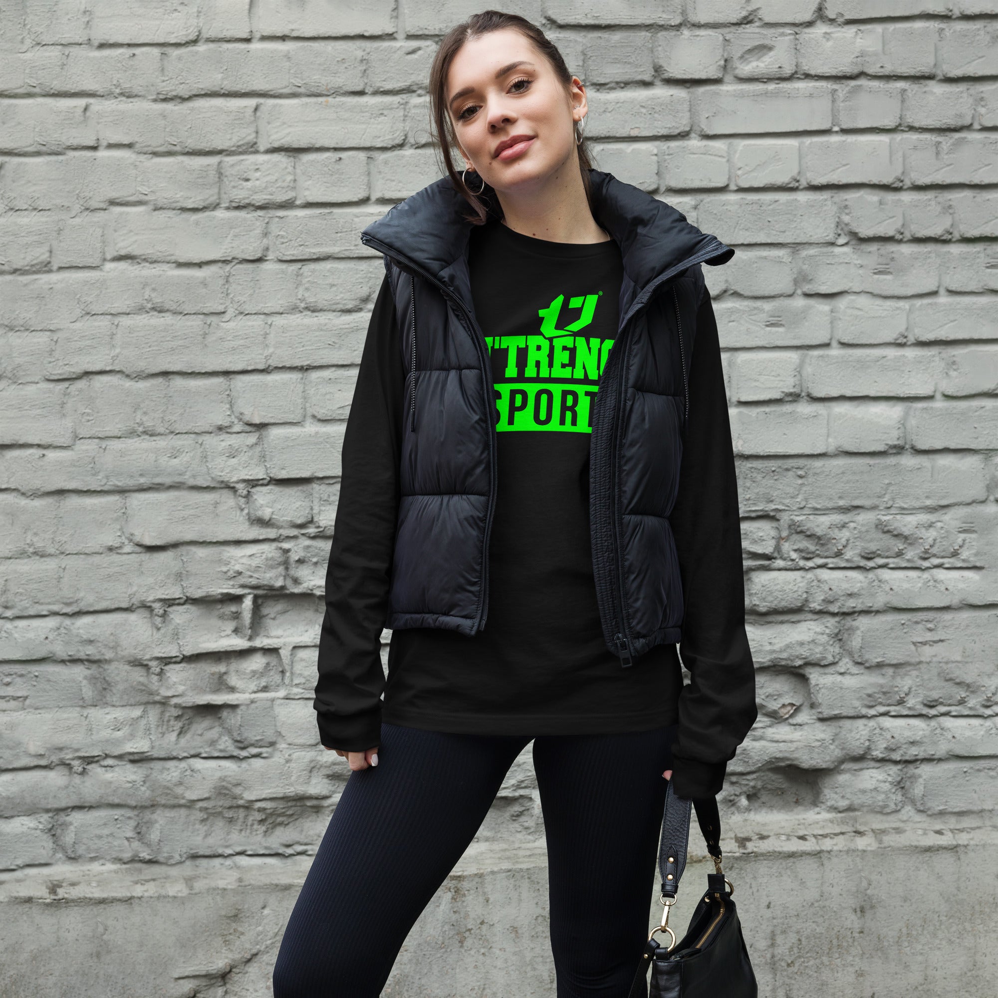 N'Trench Green Logo And Lettering Unisex Long Sleeve Tee