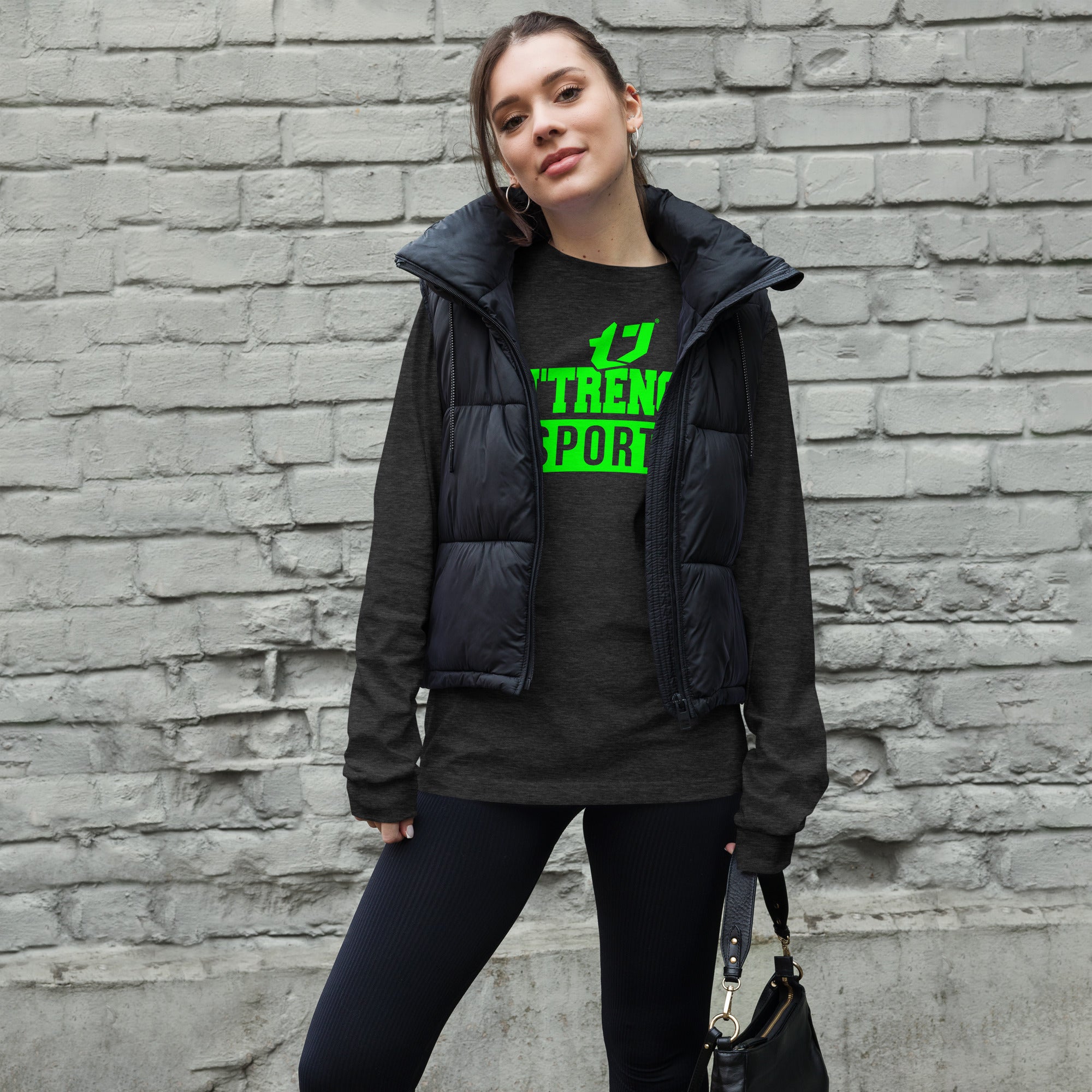 N'Trench Green Logo And Lettering Unisex Long Sleeve Tee
