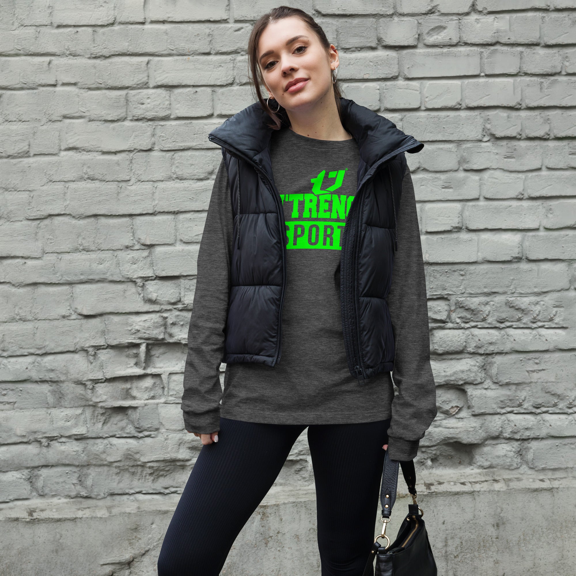 N'Trench Green Logo And Lettering Unisex Long Sleeve Tee