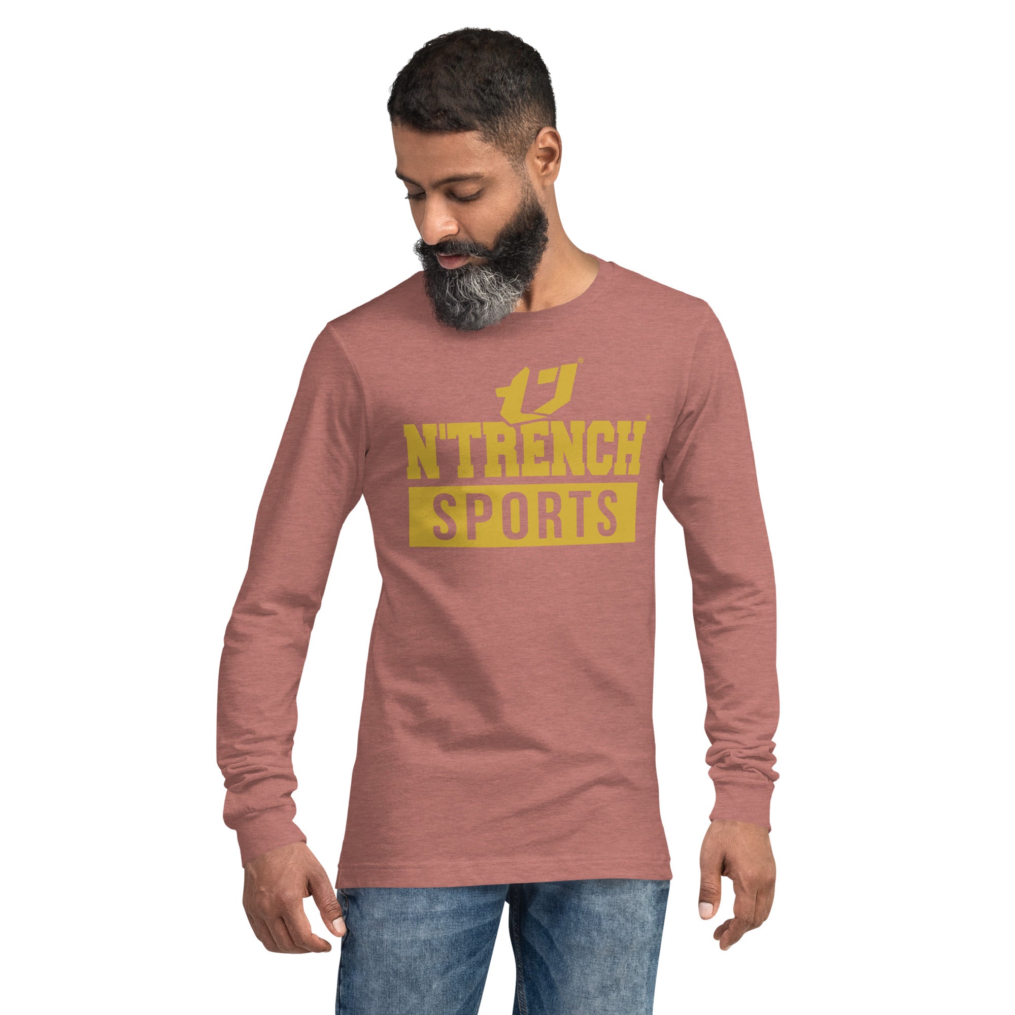 N'Trench Gold Logo and Lettering Unisex Long Sleeve Tee