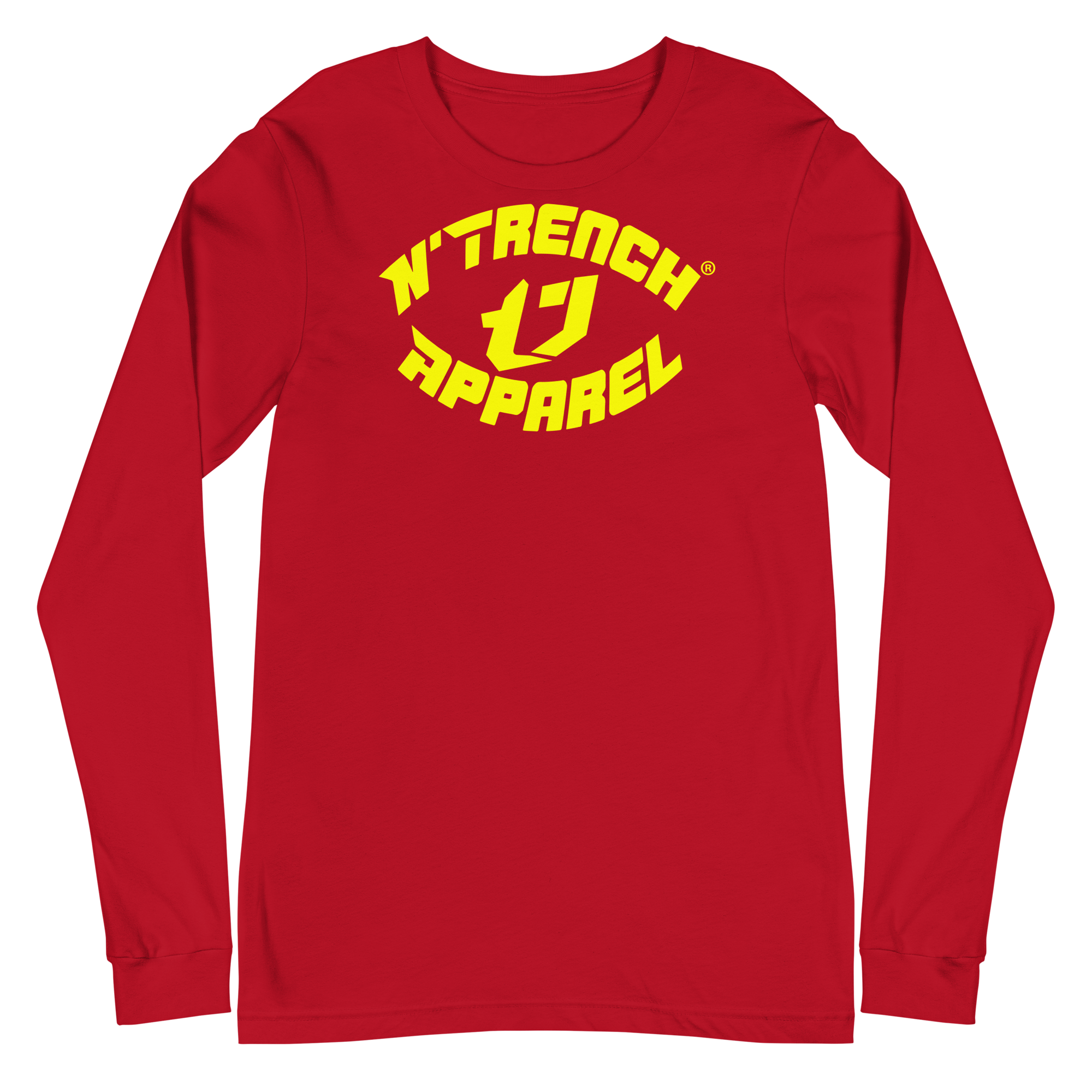 N'Trench Apparel Yellow Lettering Women/Ladies Long Sleeve Tee