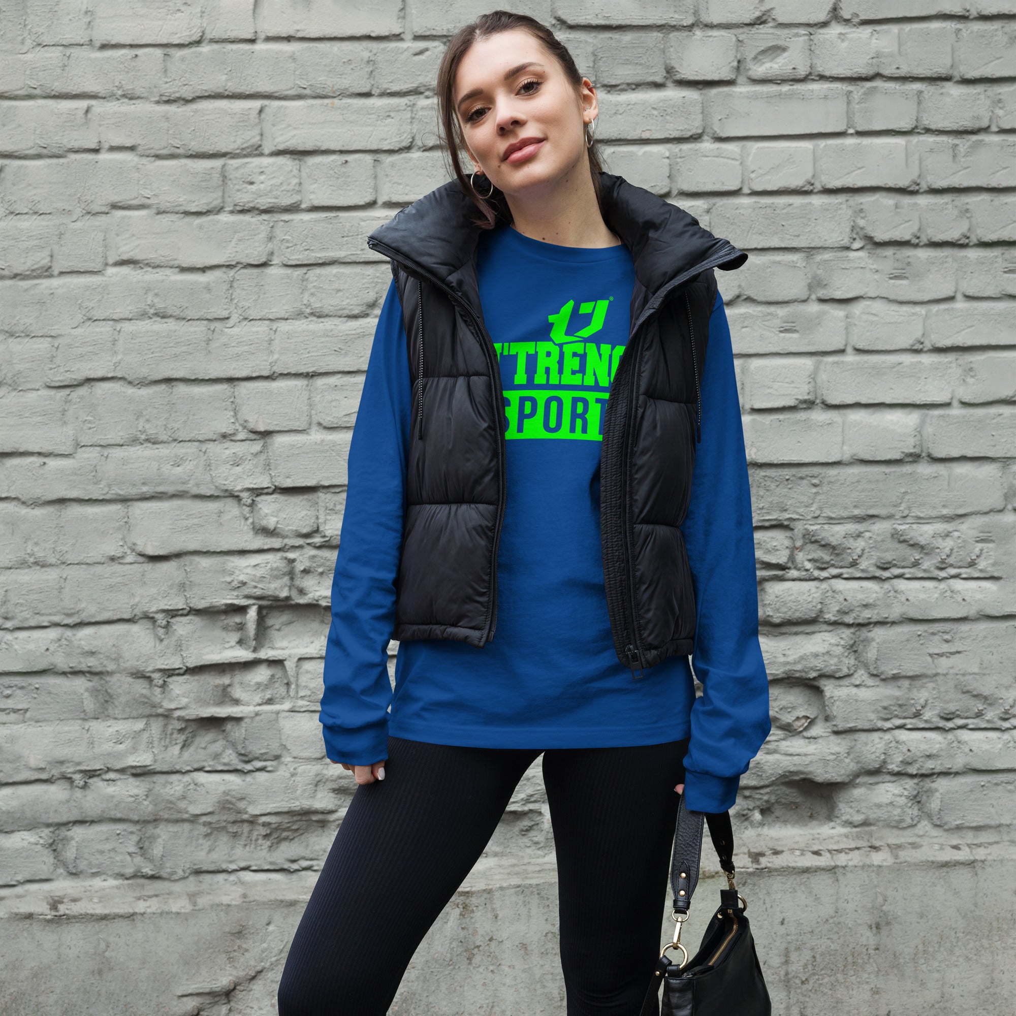 N'Trench Green Logo And Lettering Unisex Long Sleeve Tee
