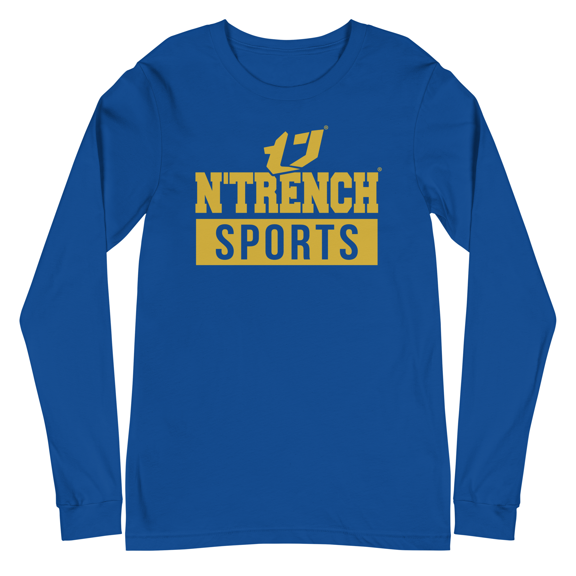 N'Trench Apparel Bronze Lettering Men/Guys long sleeve tee