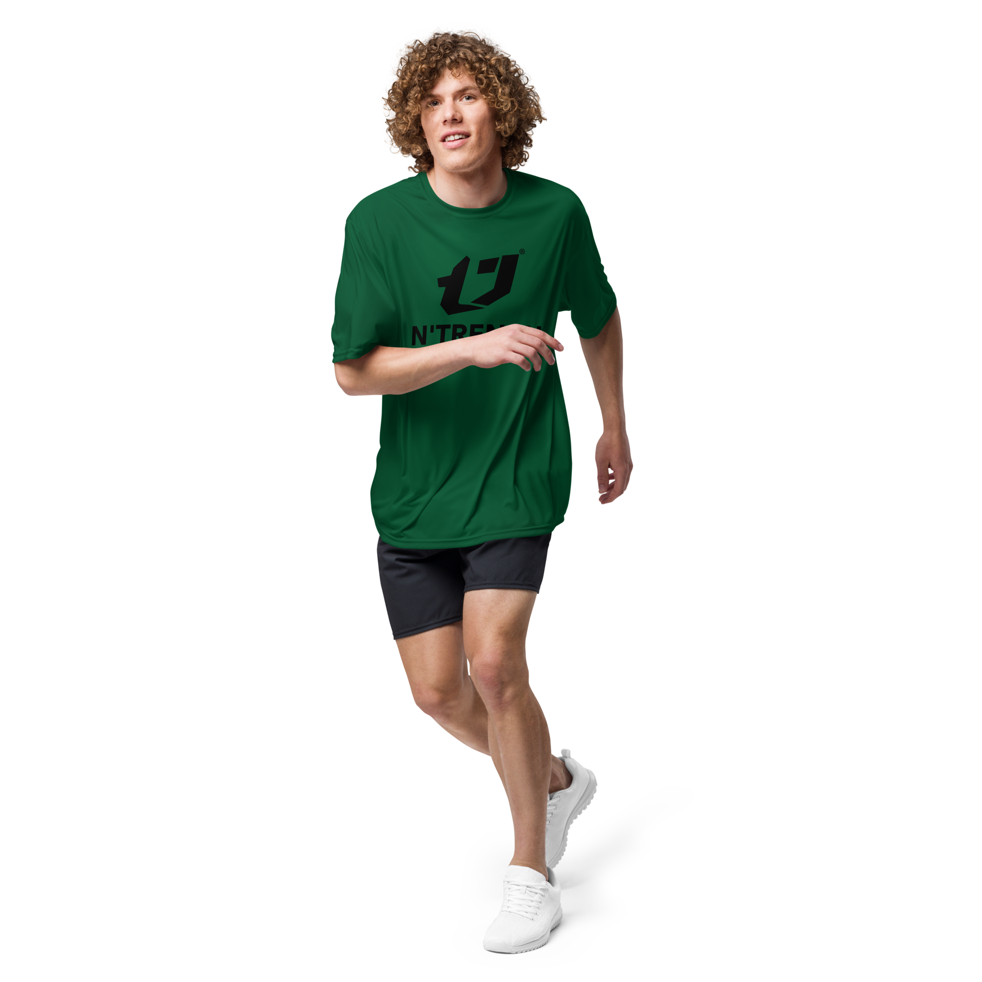 N'Trench Apparel Black Lettering Unisex Performance Crew Neck T-Shirt 1