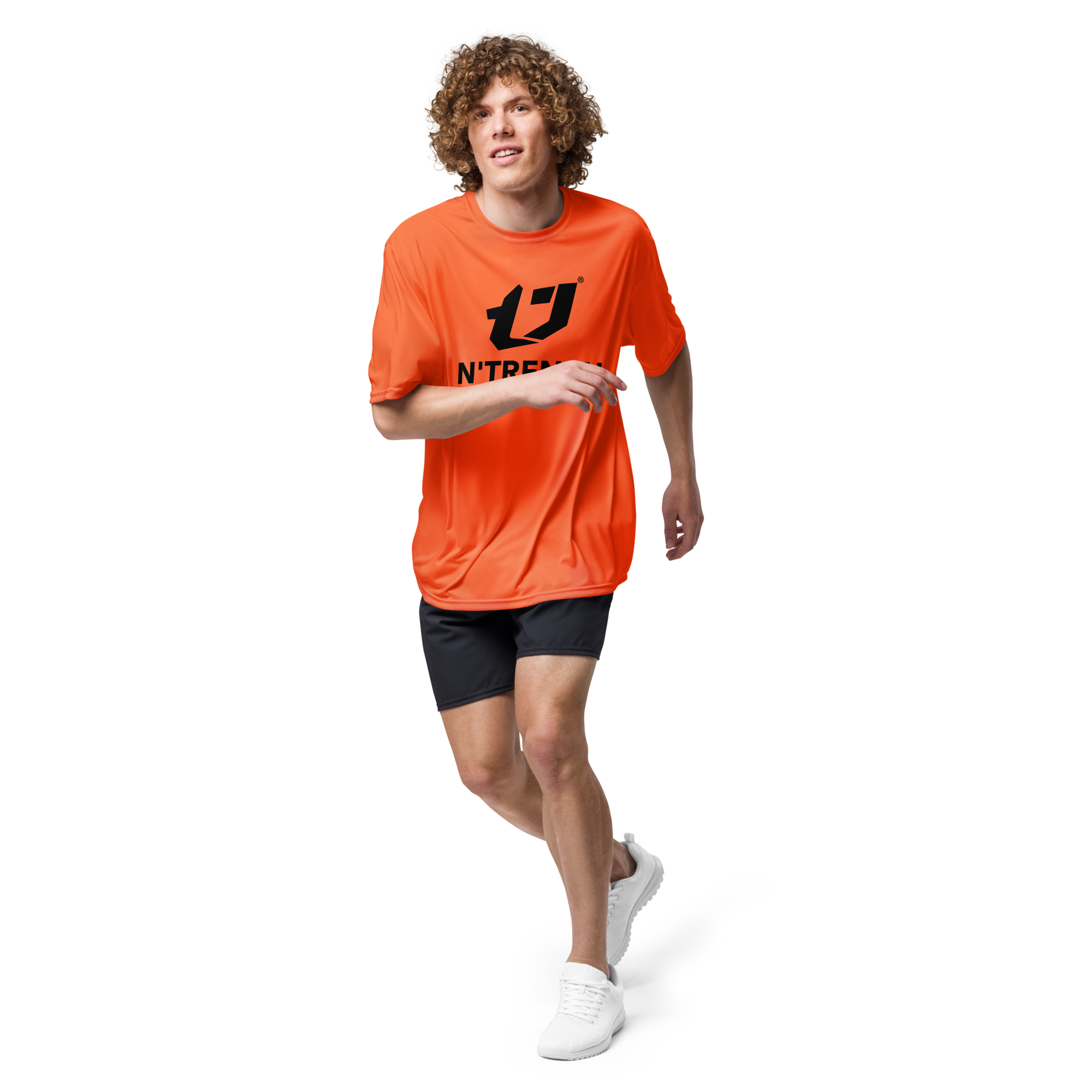 N'Trench Apparel Black Lettering unisex performance crew neck t-shirt 1