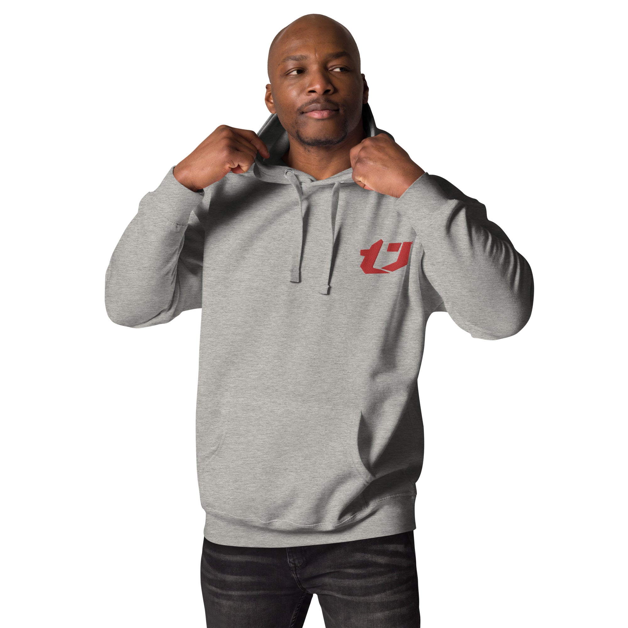 NTrench Red Logo Embroidery Men/Guys Hoodie