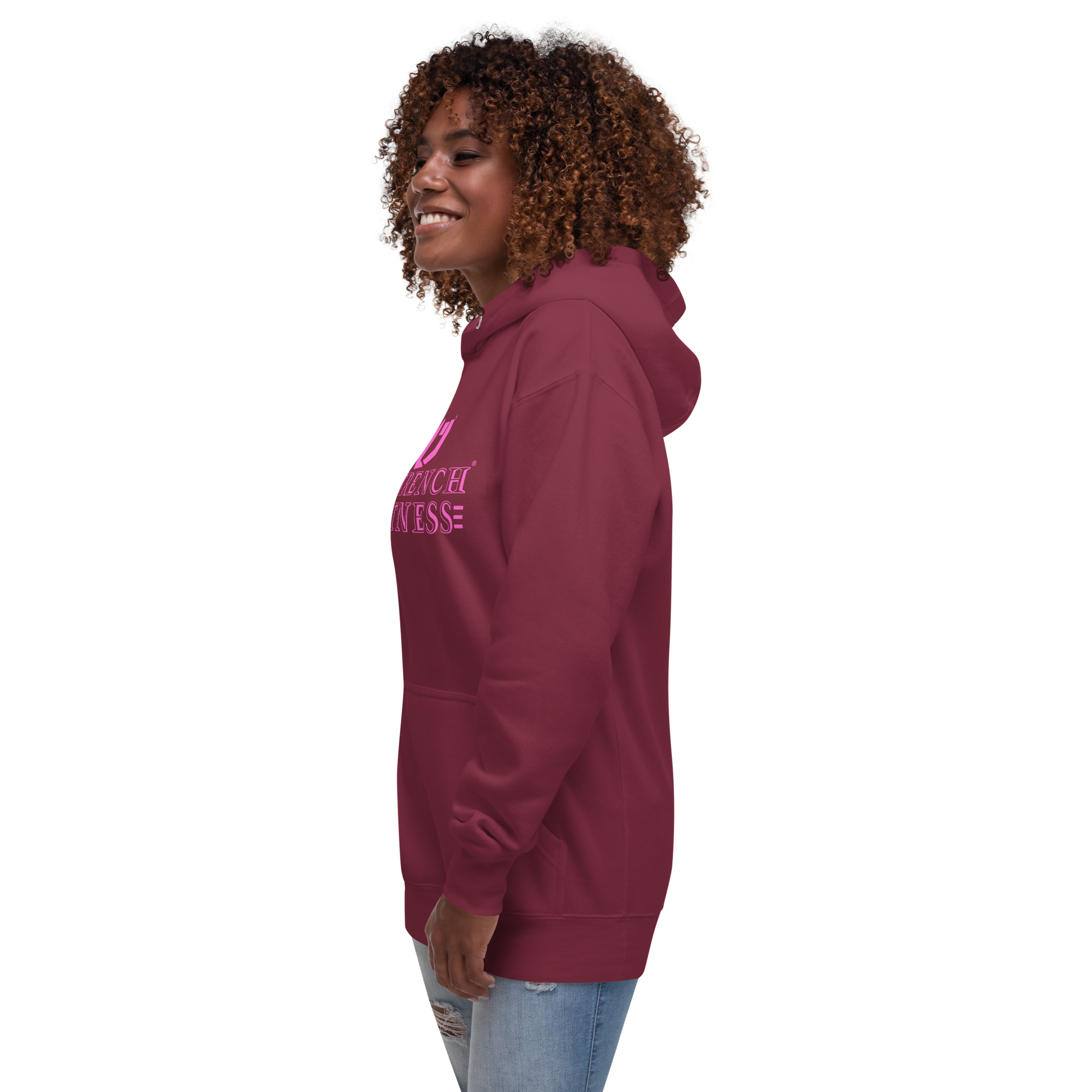 N'Trench Pink Lettering Women/Ladies Hoodie
