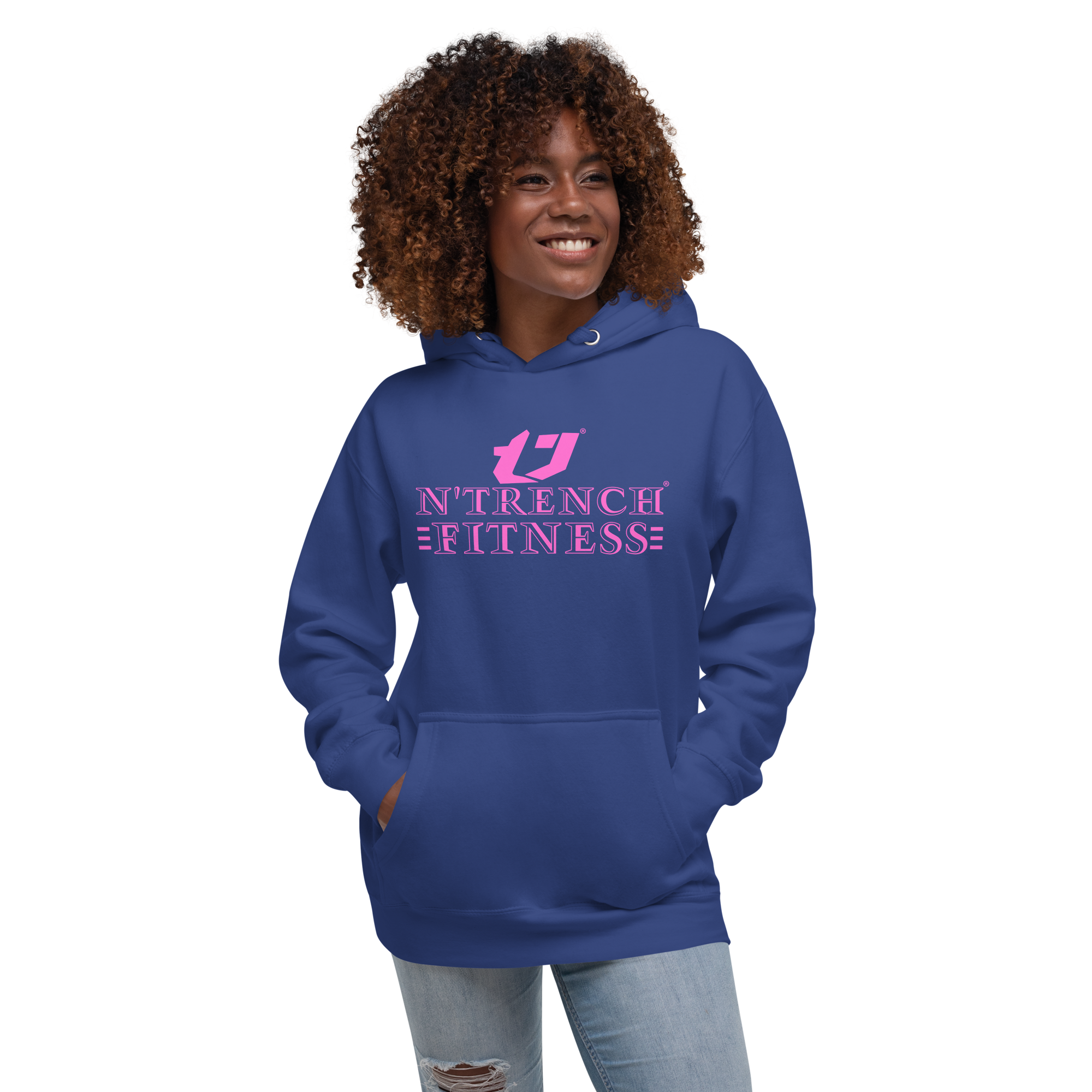 N'Trench Pink Lettering Women/Ladies Hoodie