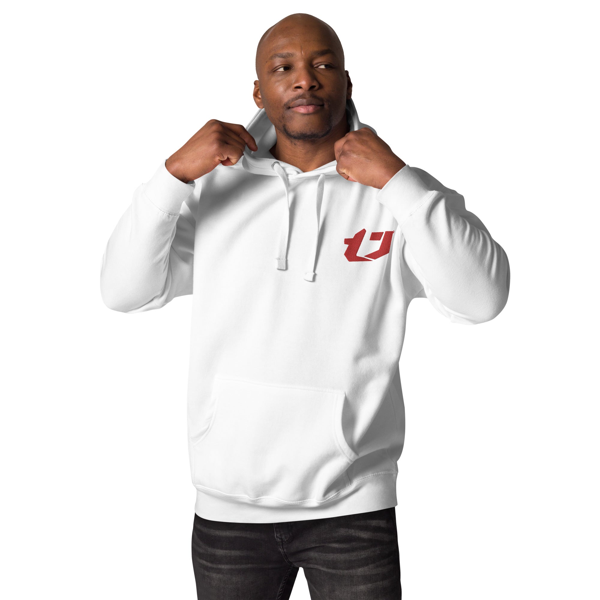 Ntrench Red Logo Embroidery Men/Guys Hoodie