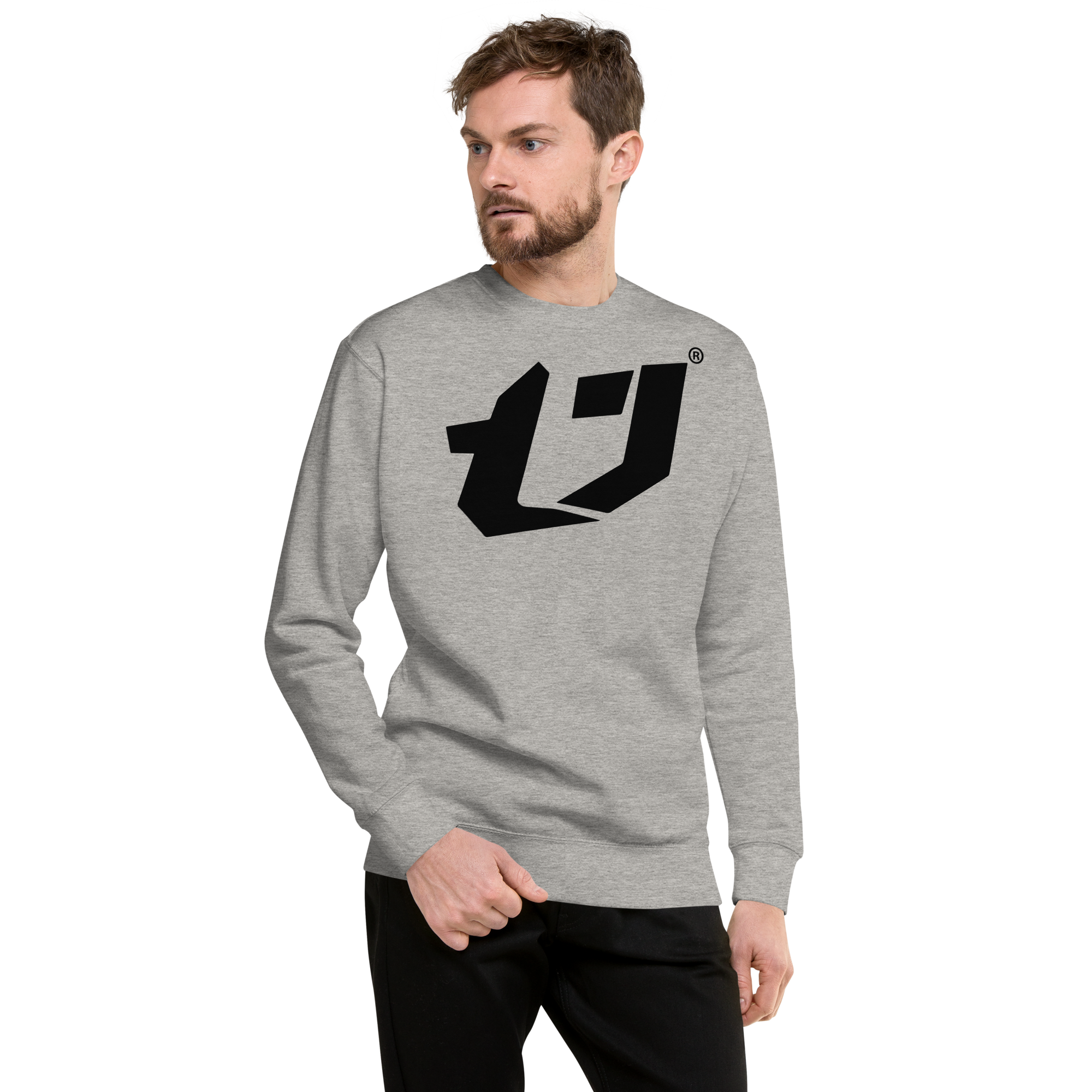 N'Trench Men/Guys Black Large Logo Premium Sweatshirt Copy