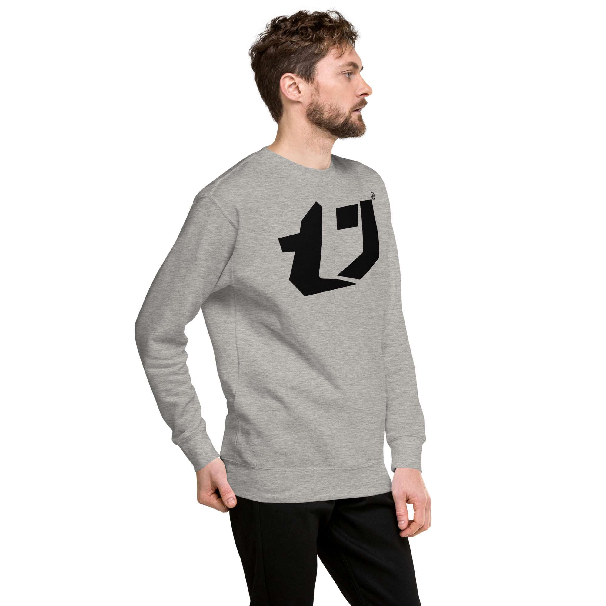 N'Trench Men/Guys Black Large Logo Premium Sweatshirt Copy