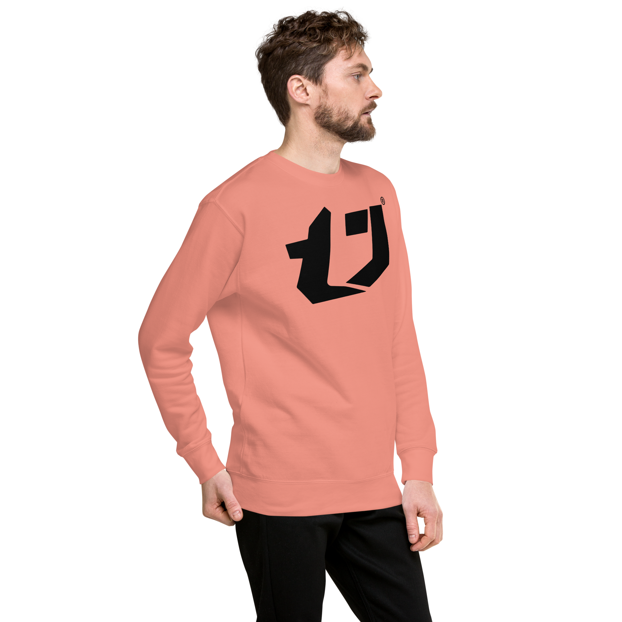 N'Trench Men/Guys Black Large Logo Premium Sweatshirt Copy