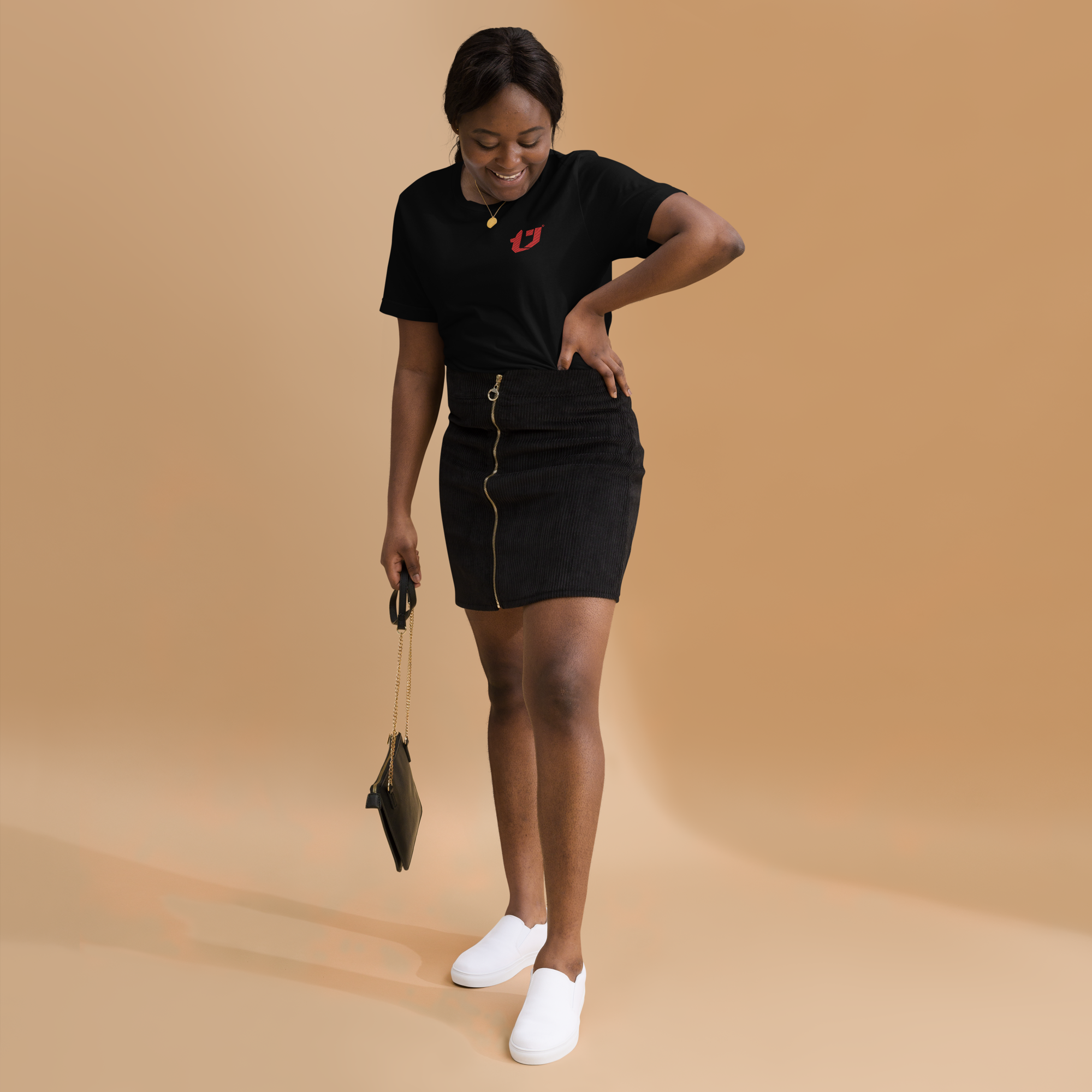 N'Trench Apparel Red Logo Embroidery Unisex T-Shirt