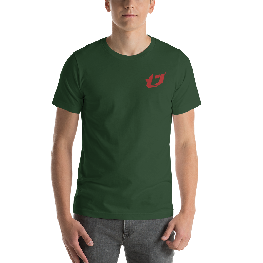 N'Trench Apparel Red Logo Embroidery Unisex T-Shirt