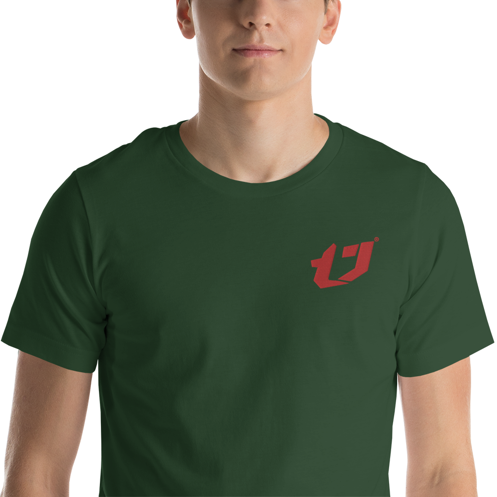 N'Trench Apparel Red Logo Embroidery Unisex T-Shirt