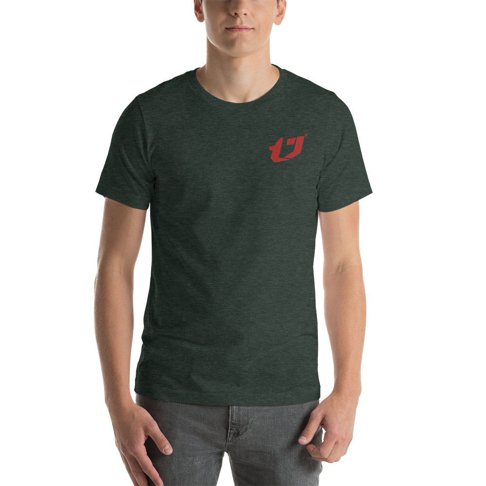 N'Trench Apparel Red Logo Embroidery Unisex T-Shirt