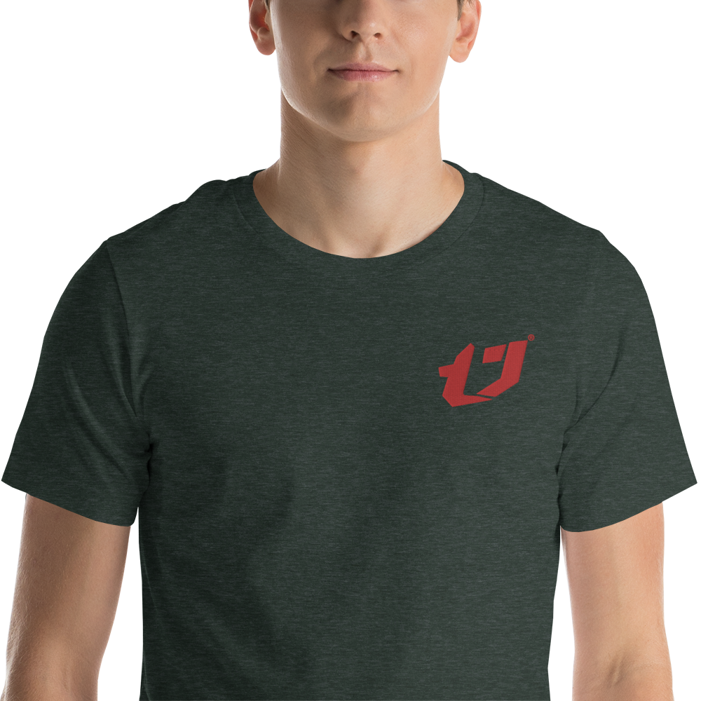 N'Trench Apparel Red Logo Embroidery Unisex T-Shirt