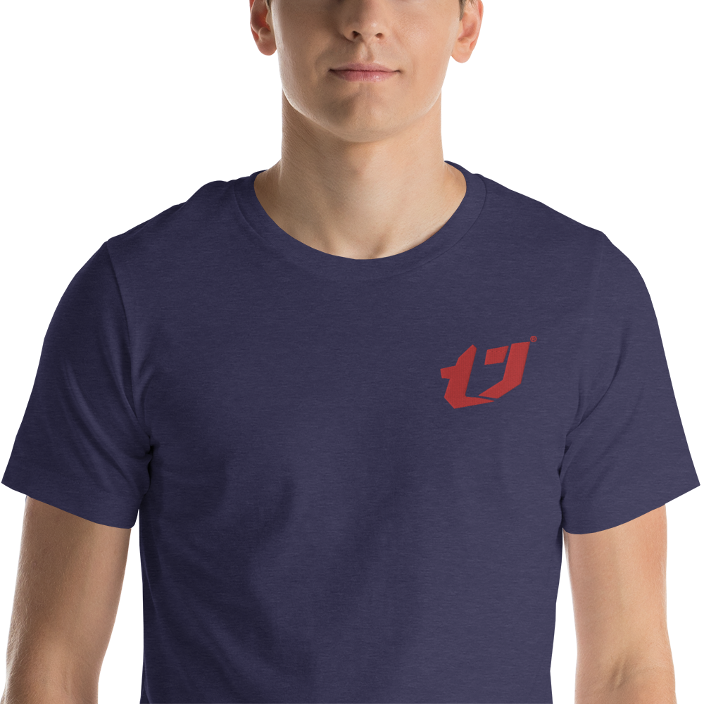 N'Trench Apparel Red Logo Embroidery Unisex T-Shirt