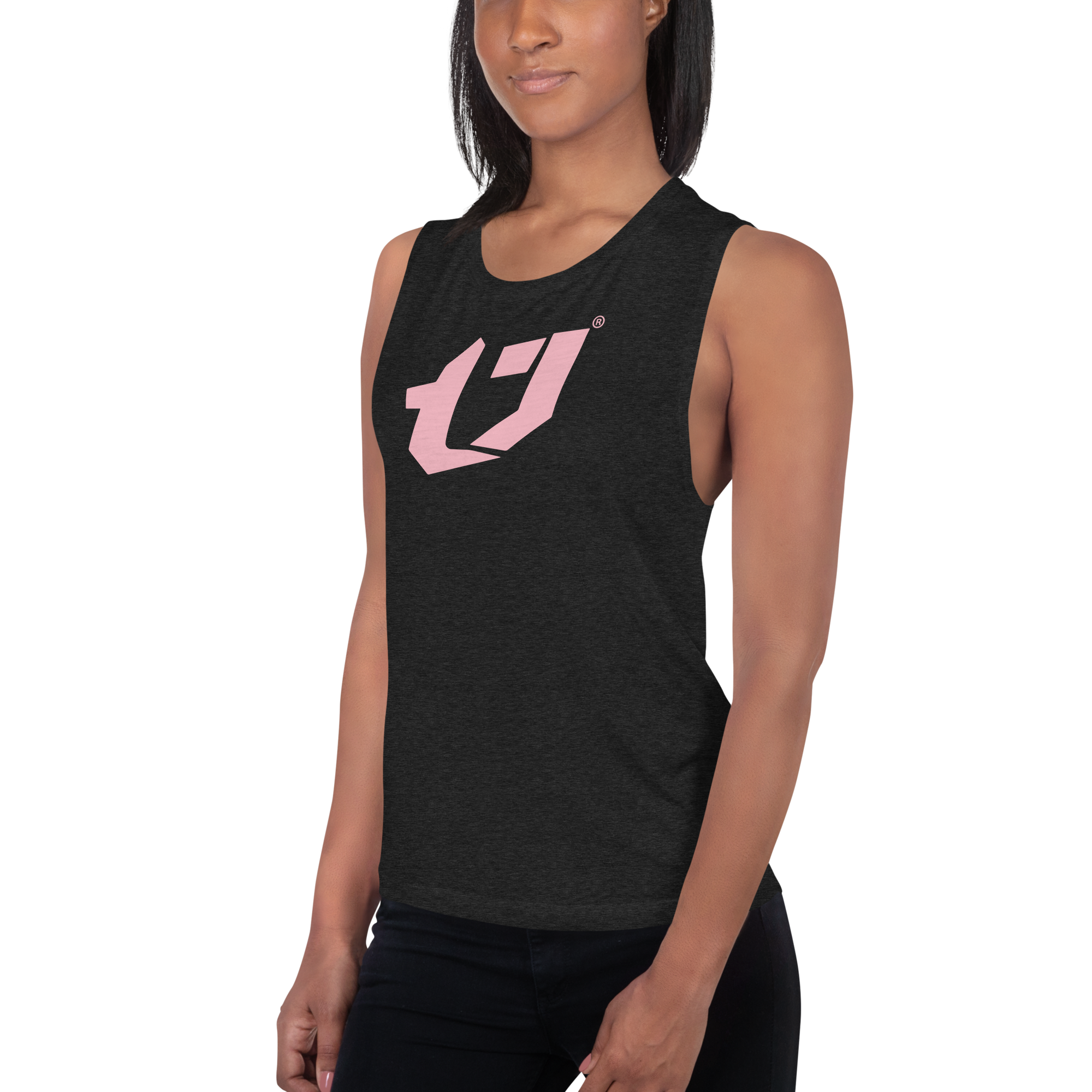 N'Trench Pink Logo Women/Ladies Muscle Tank