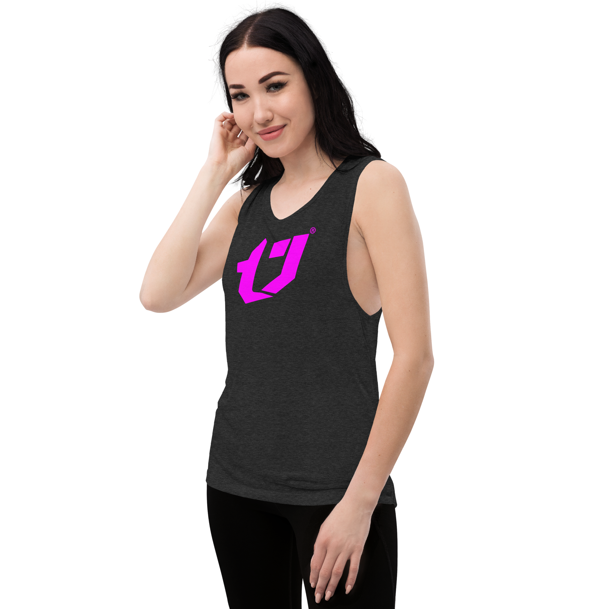 N'Trench Magenta Logo Women/Ladies Muscle Tank
