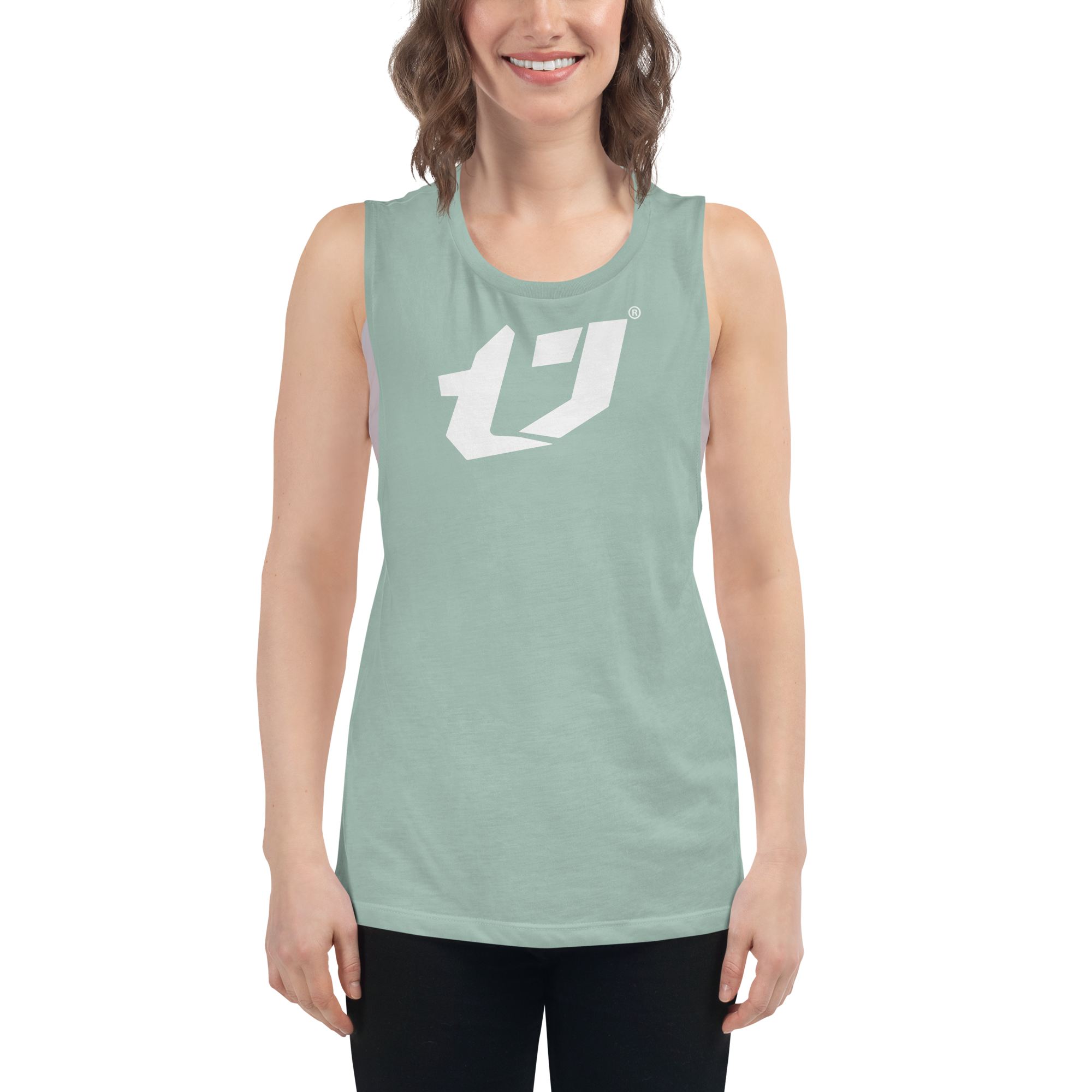 N'Trench White Logo Women/Ladies Muscle Tank