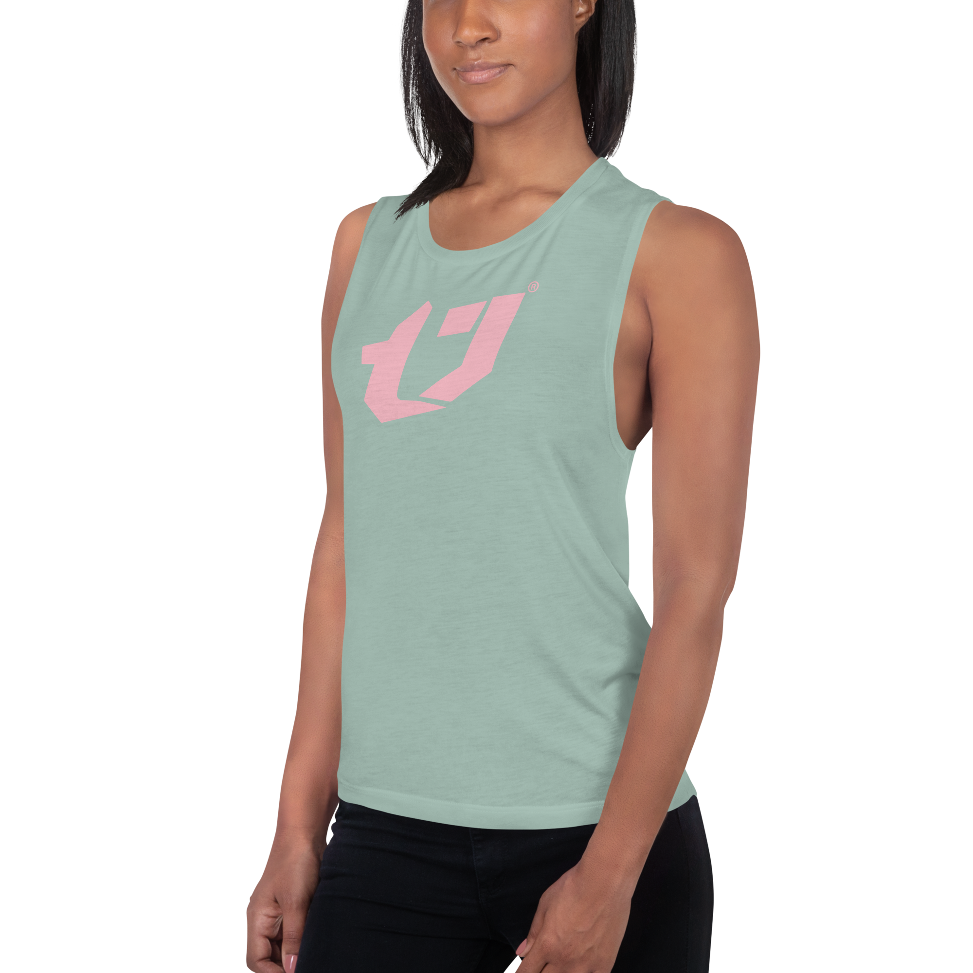 N'Trench Pink Logo Women/Ladies Muscle Tank