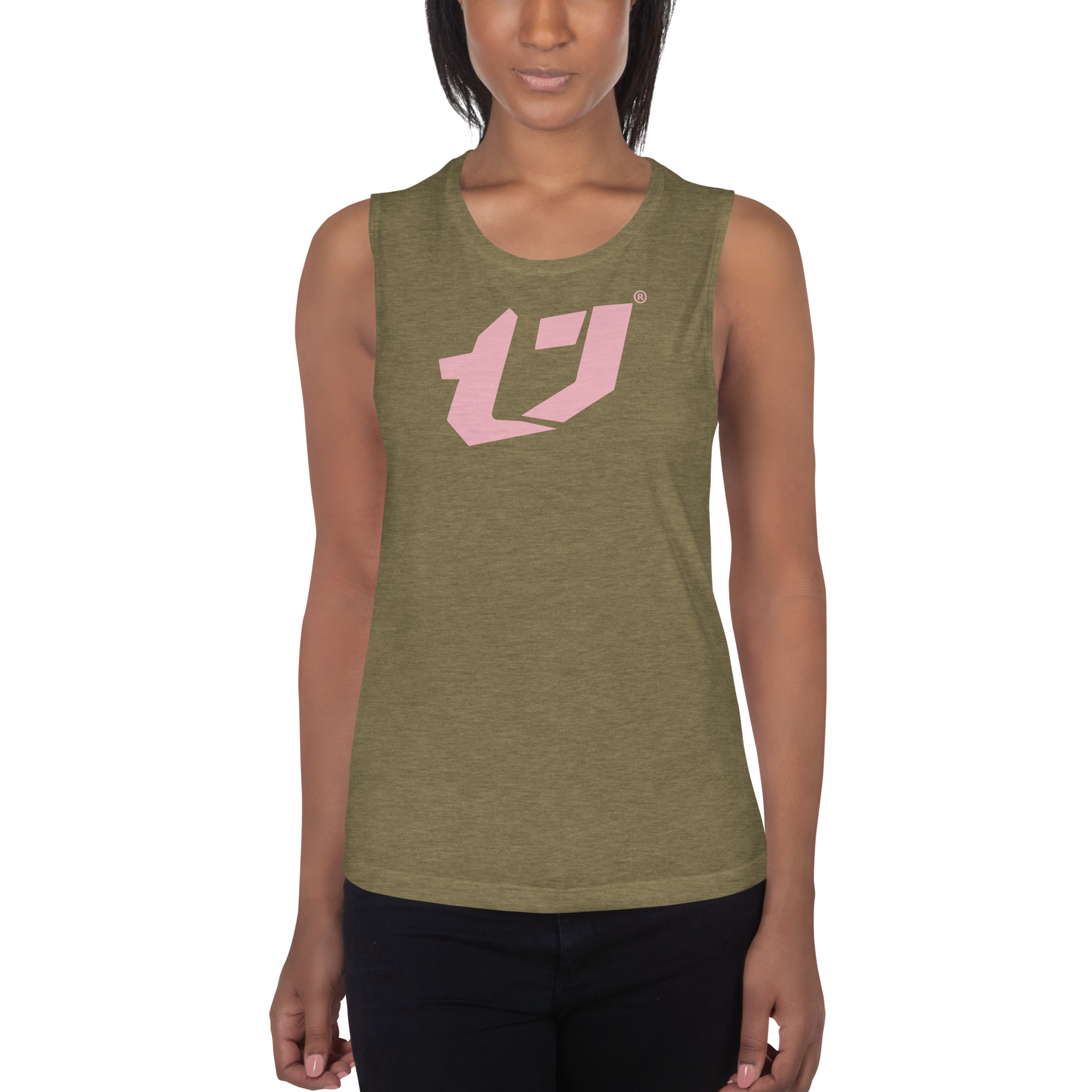 N'Trench Pink Logo Women/Ladies Muscle Tank
