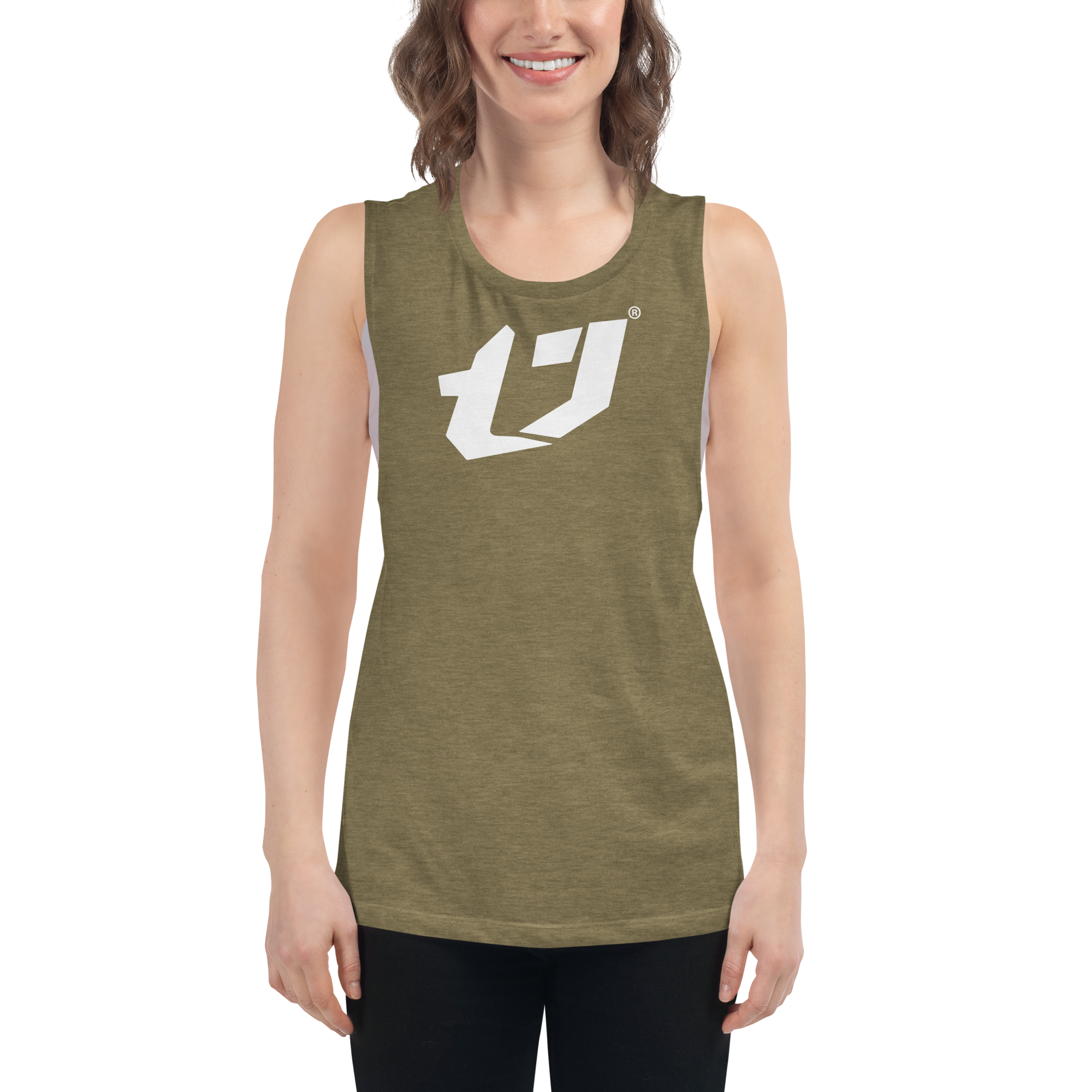 N'Trench White Logo Women/Ladies Muscle Tank