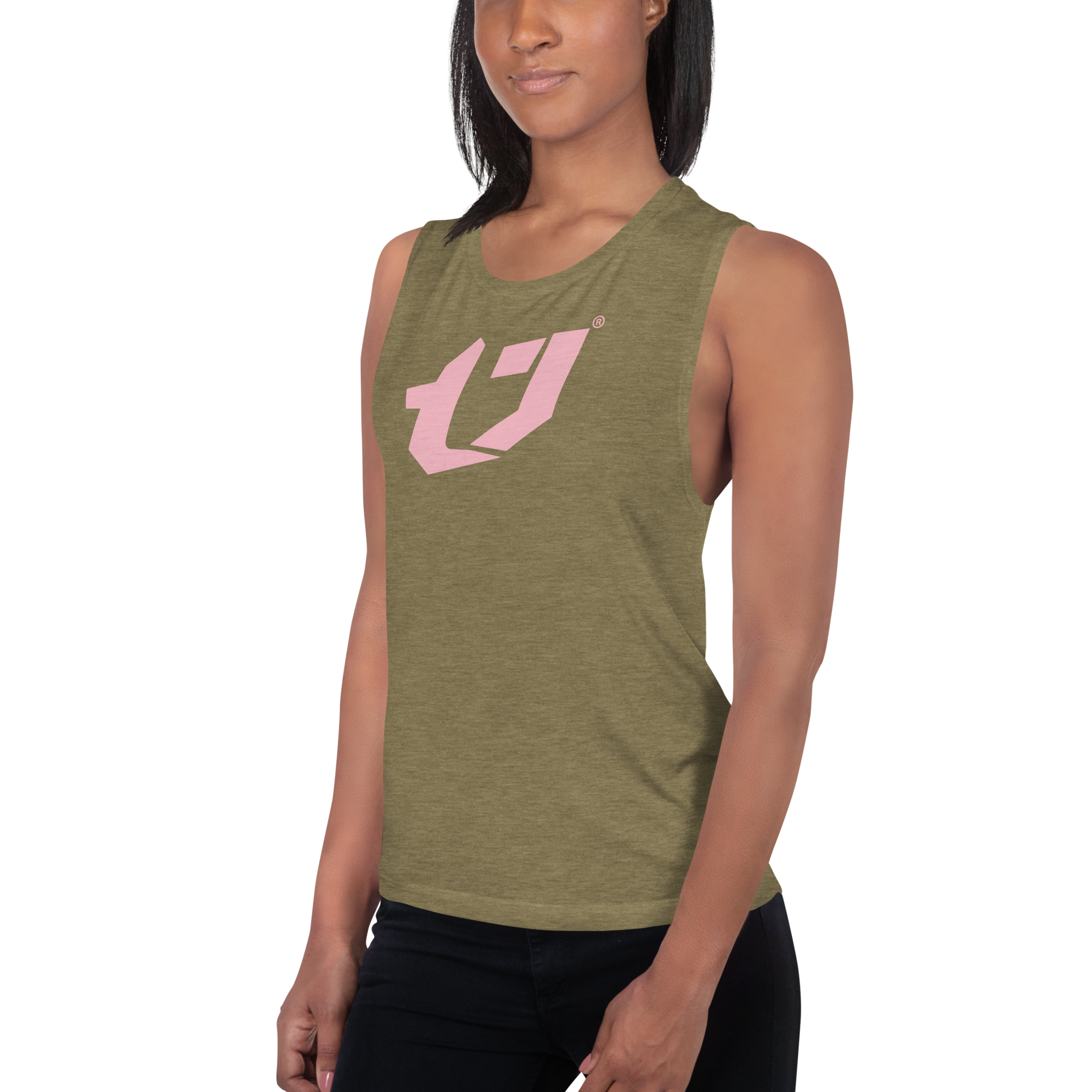 N'Trench Pink Logo Women/Ladies Muscle Tank