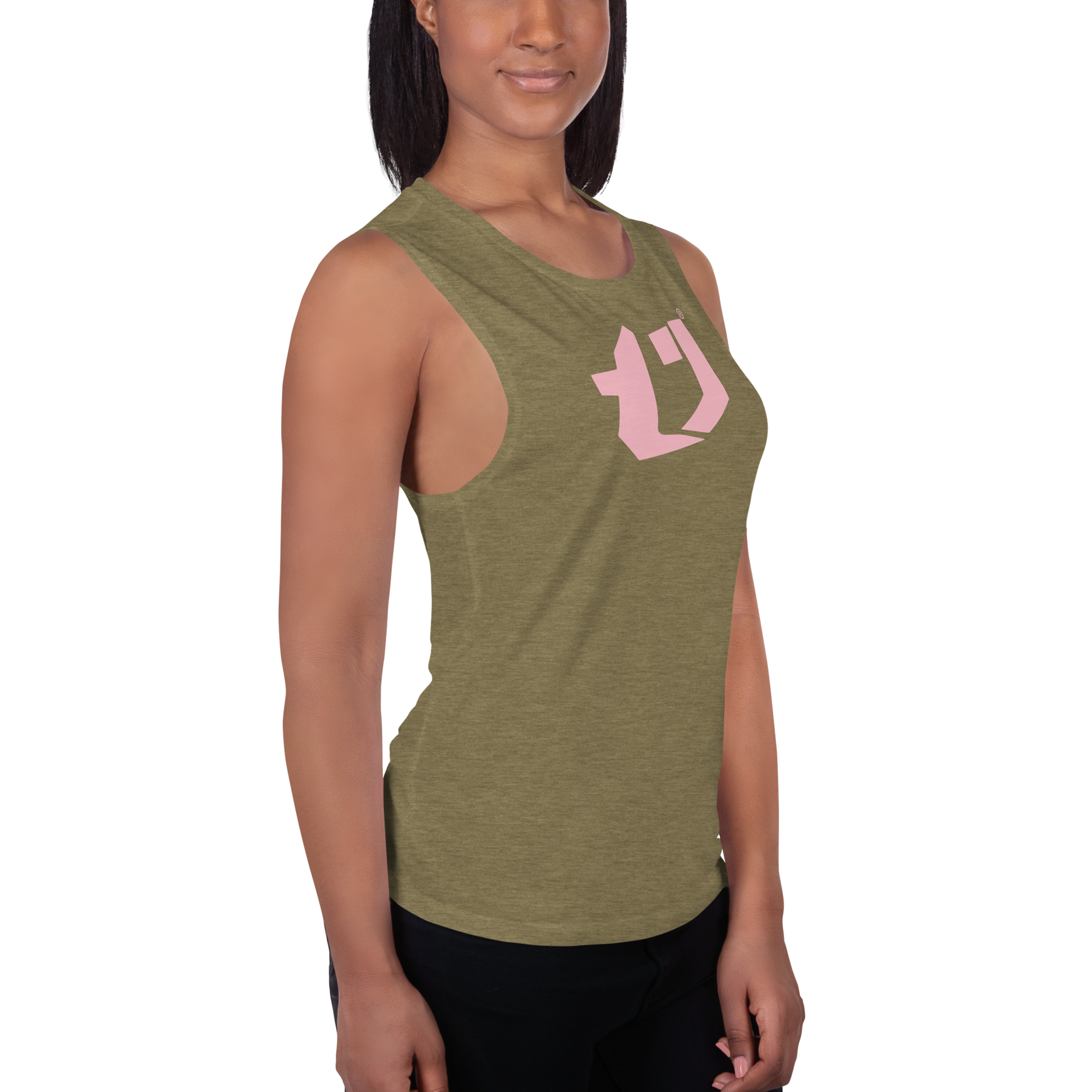 N'Trench Pink Logo Women/Ladies Muscle Tank