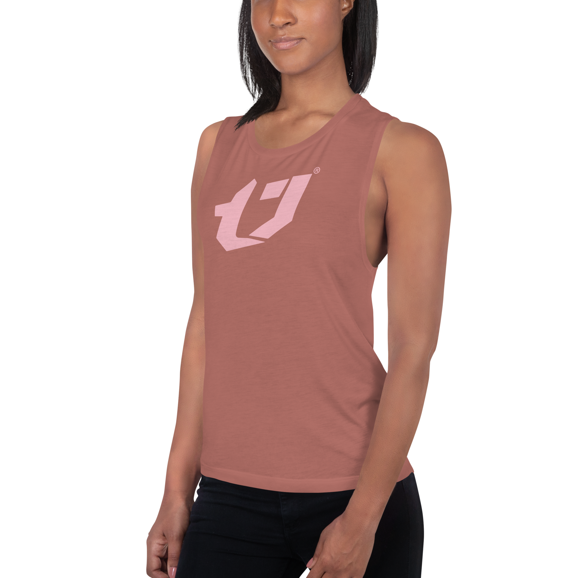 N'Trench Pink Logo Women/Ladies Muscle Tank