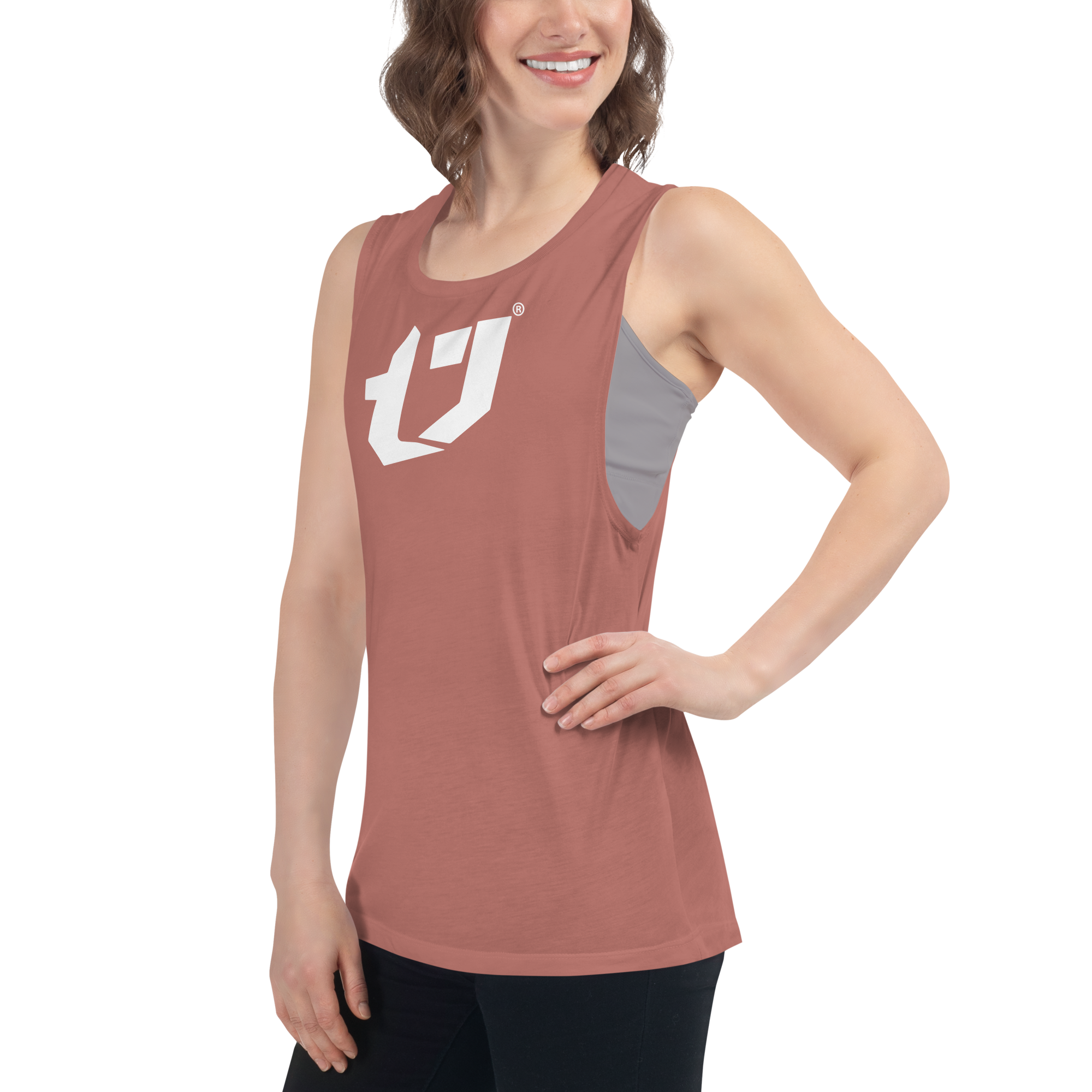N'Trench White Logo Women/Ladies Muscle Tank