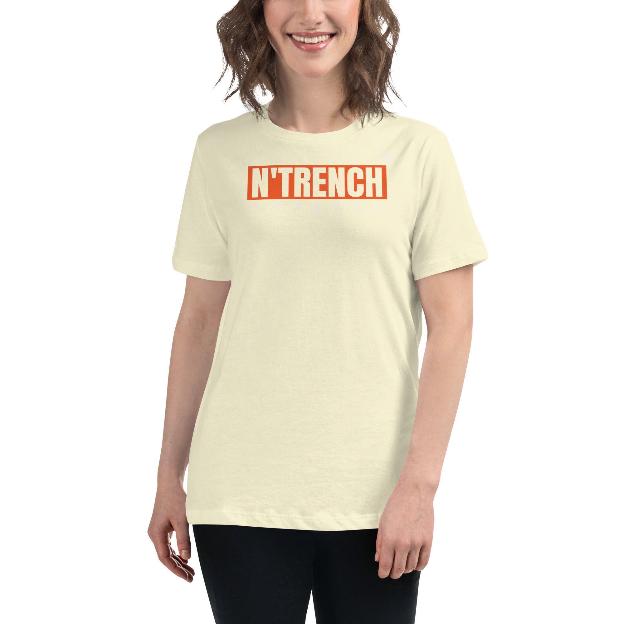 N'Trench Orange Lettering Design Women/Ladies Relaxed T-Shirt