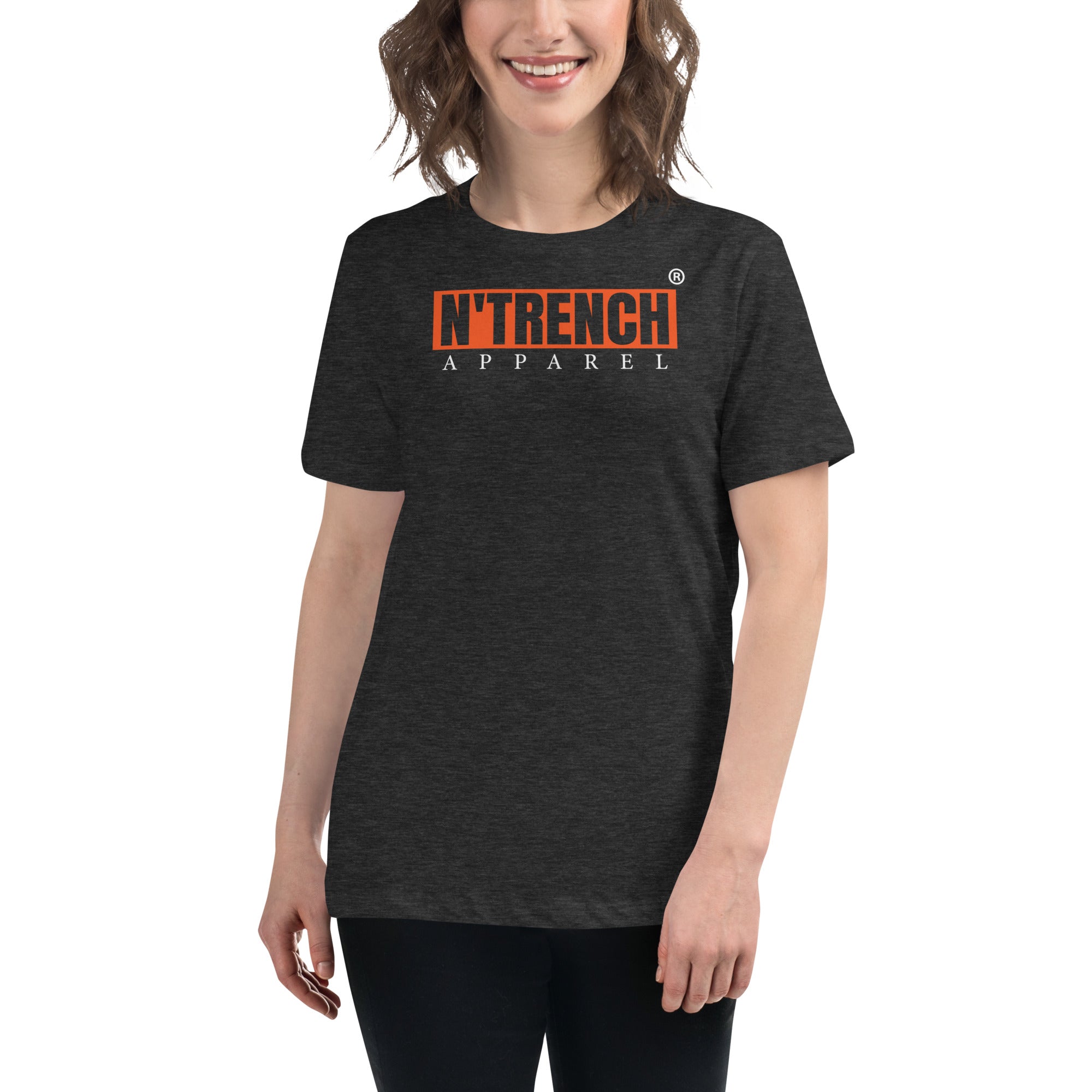 N'Trench Orange Lettering Design Women/Ladies Relaxed T-Shirt