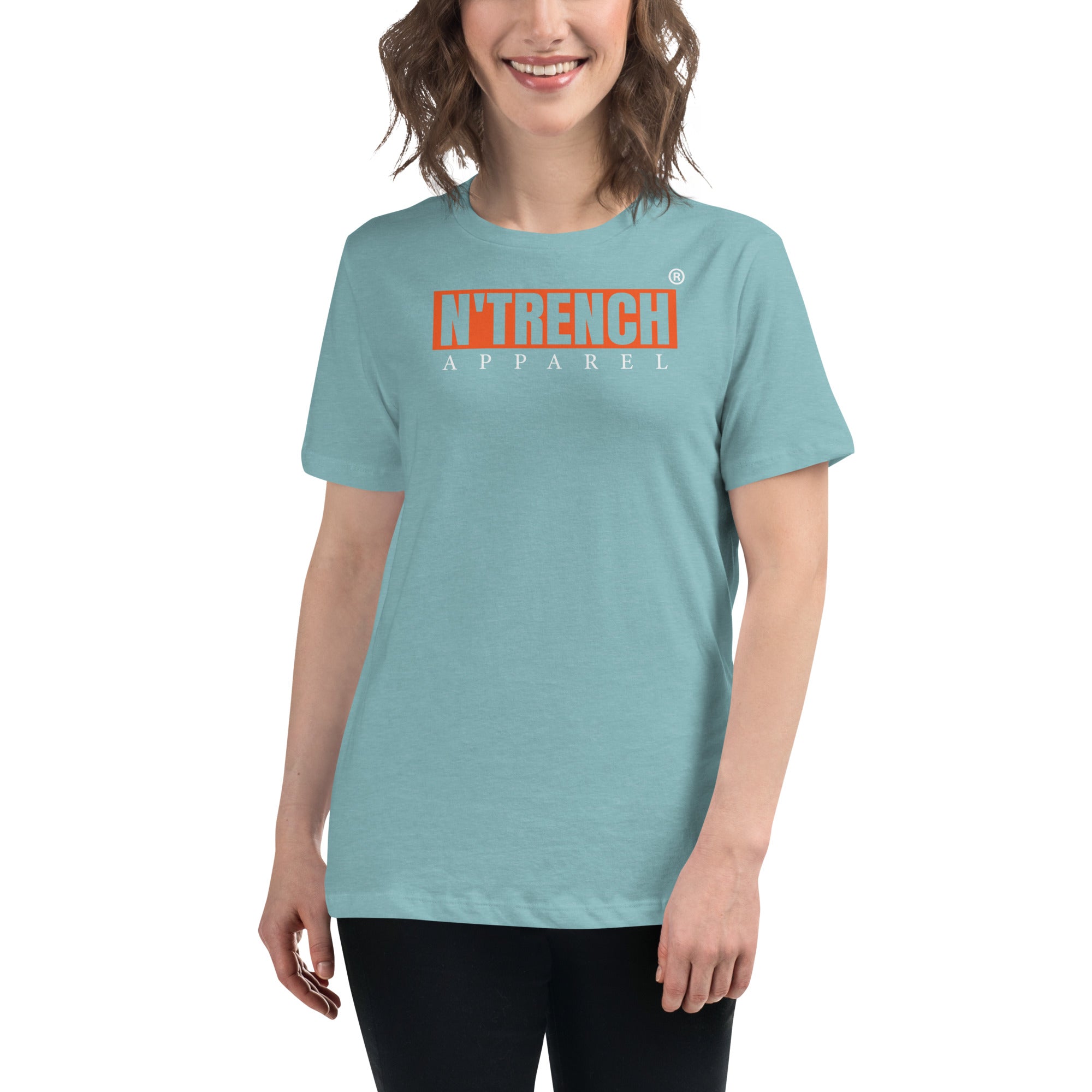 N'Trench Orange Lettering Design Women/Ladies Relaxed T-Shirt
