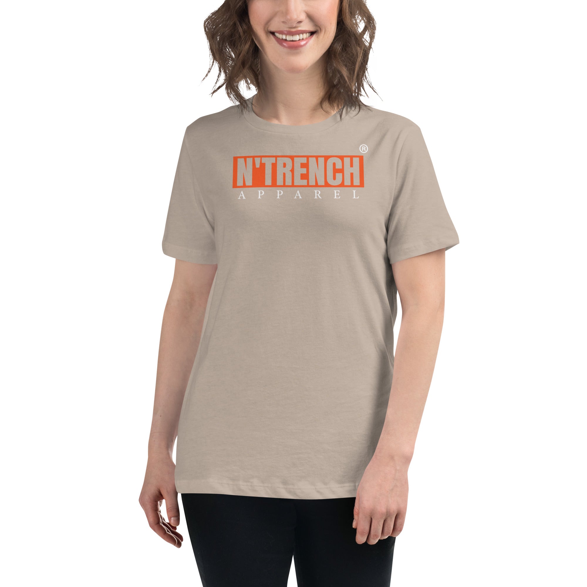 N'Trench Orange Lettering Design Women/Ladies Relaxed T-Shirt