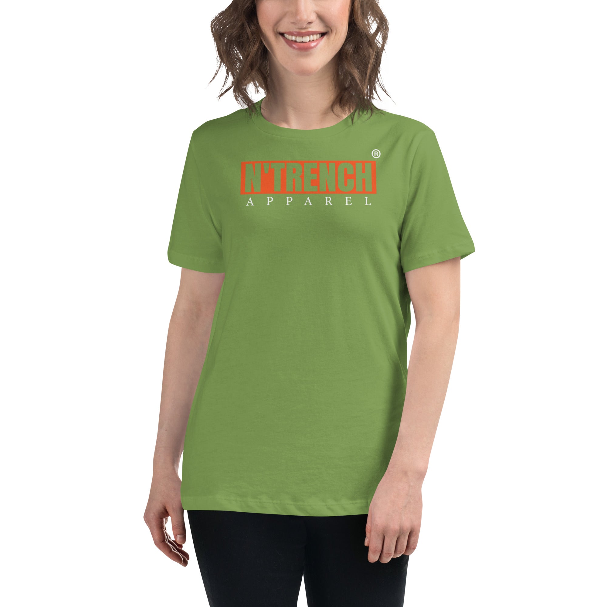 N'Trench Orange Lettering Design Women/Ladies Relaxed T-Shirt
