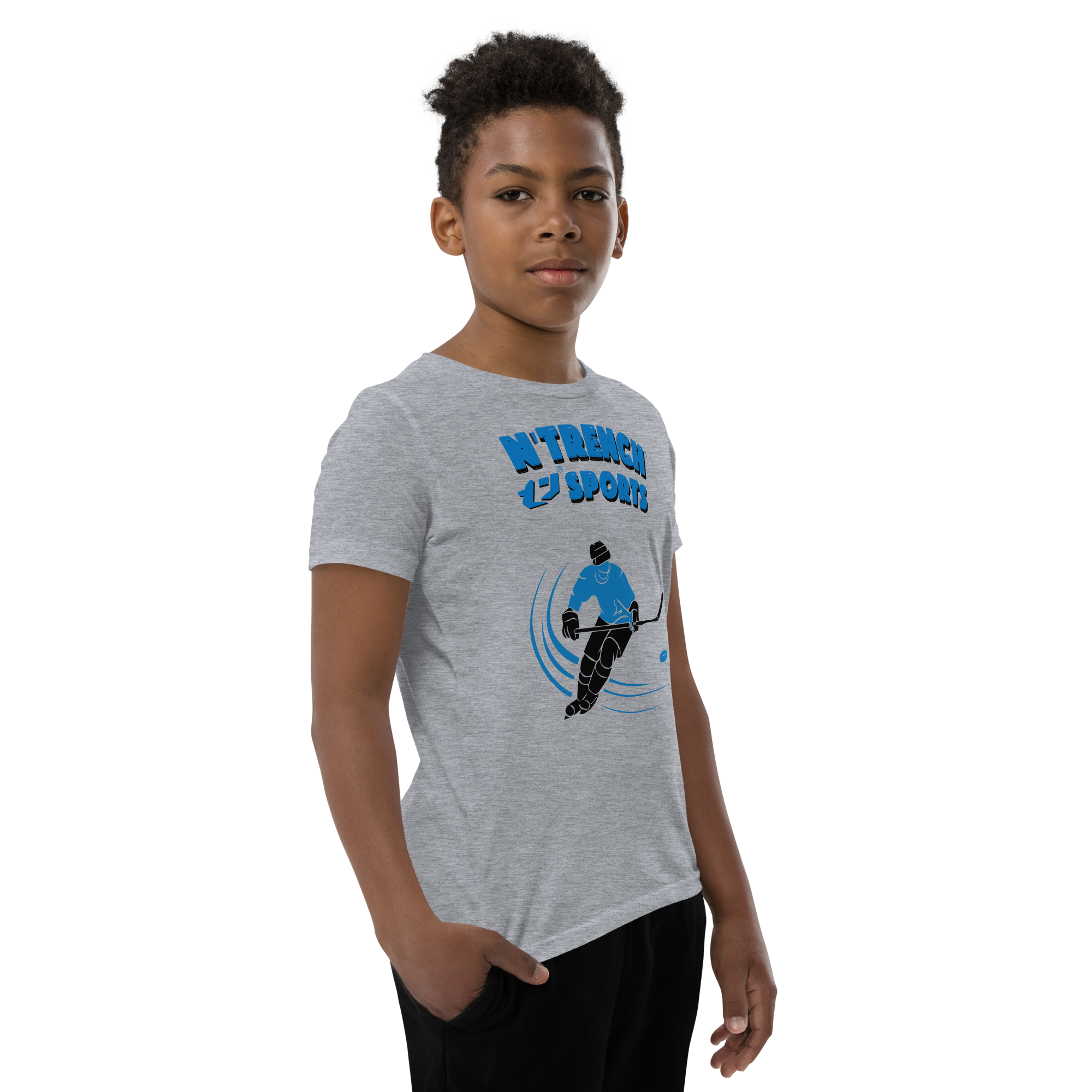 N'Trench Boys Hockey Youth Short Sleeve T-Shirt