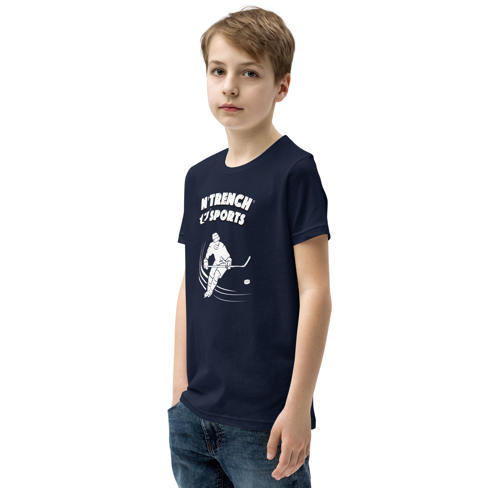 N'Trench Boys Hockey Youth Short Sleeve T-Shirt
