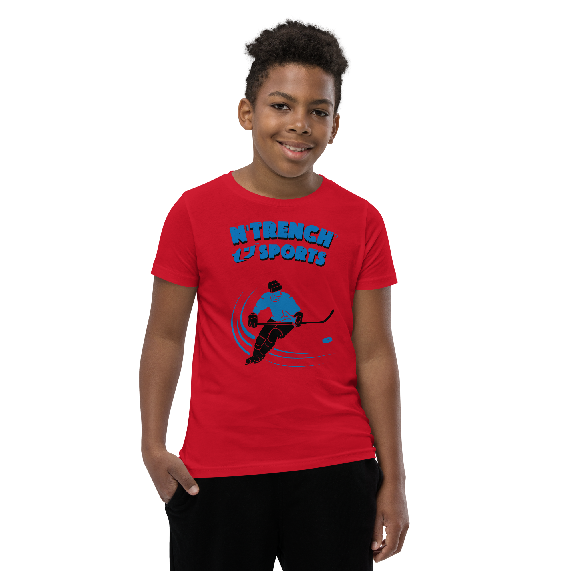 N'Trench Boys Hockey Youth Short Sleeve T-Shirt